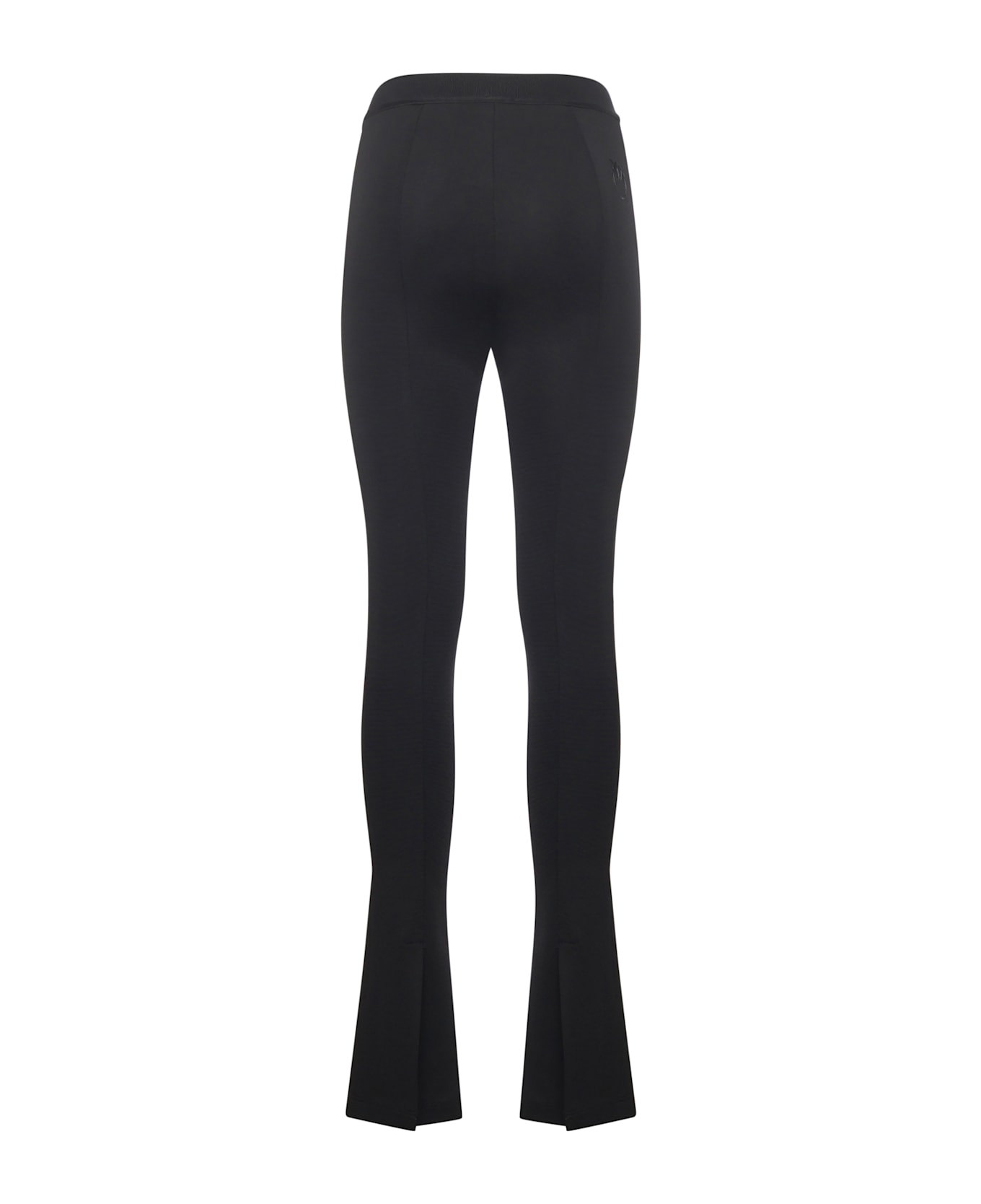 Pinko Flared Leggings With Logo - Black