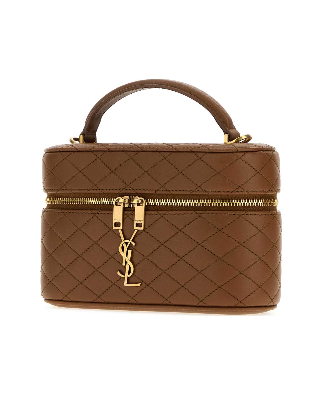 Saint Laurent Caramel Nappa Leather Vanity Gaby Handbag - FOX