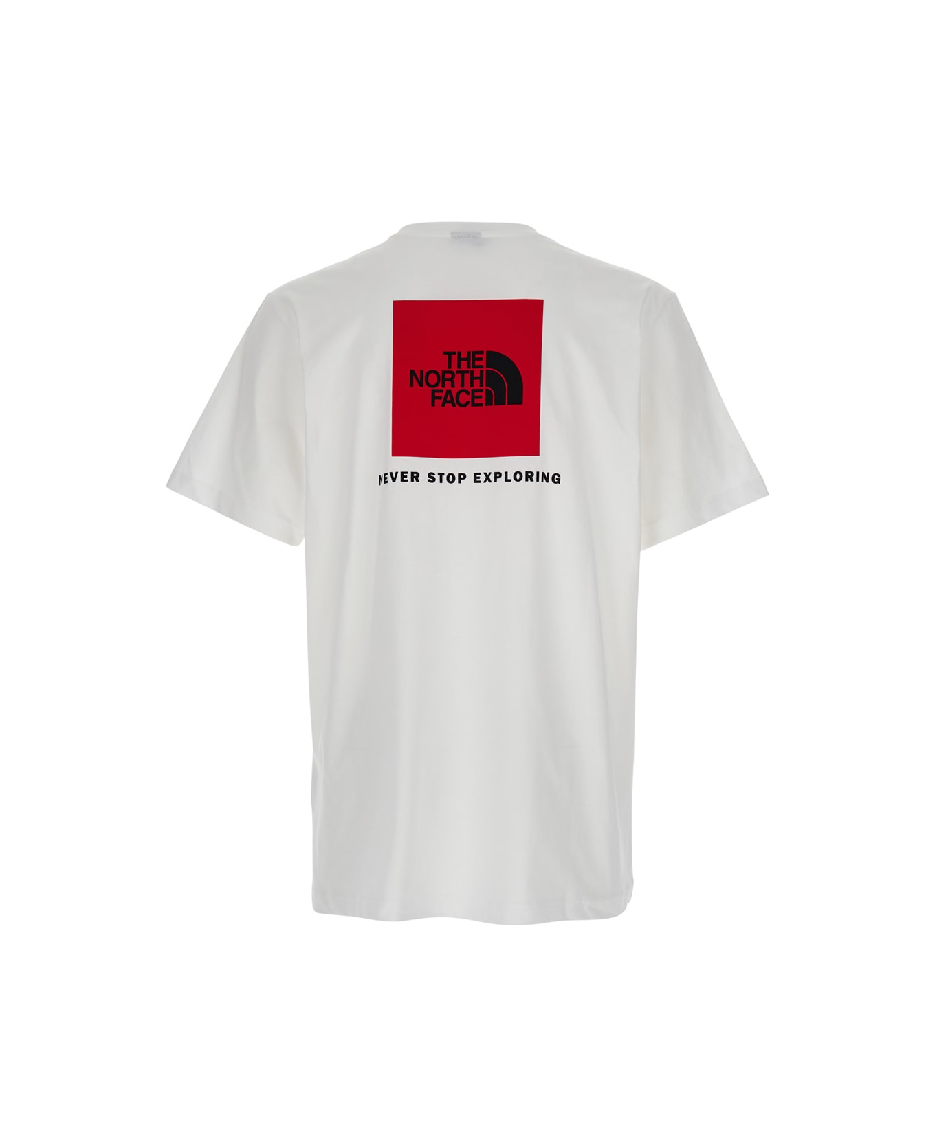 The North Face White T-shirt With Logo Printed On The Front And Maxi Logo On The Back In Cotton Man - White