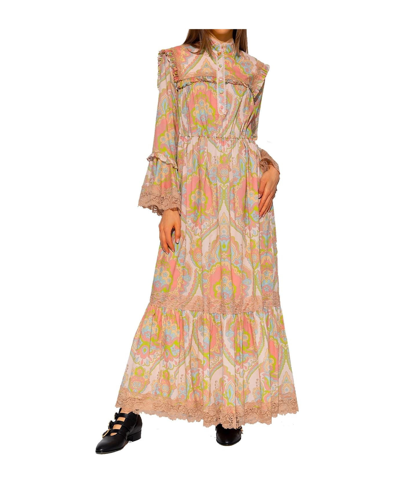Gucci Fiorito Floral Dress - Pink