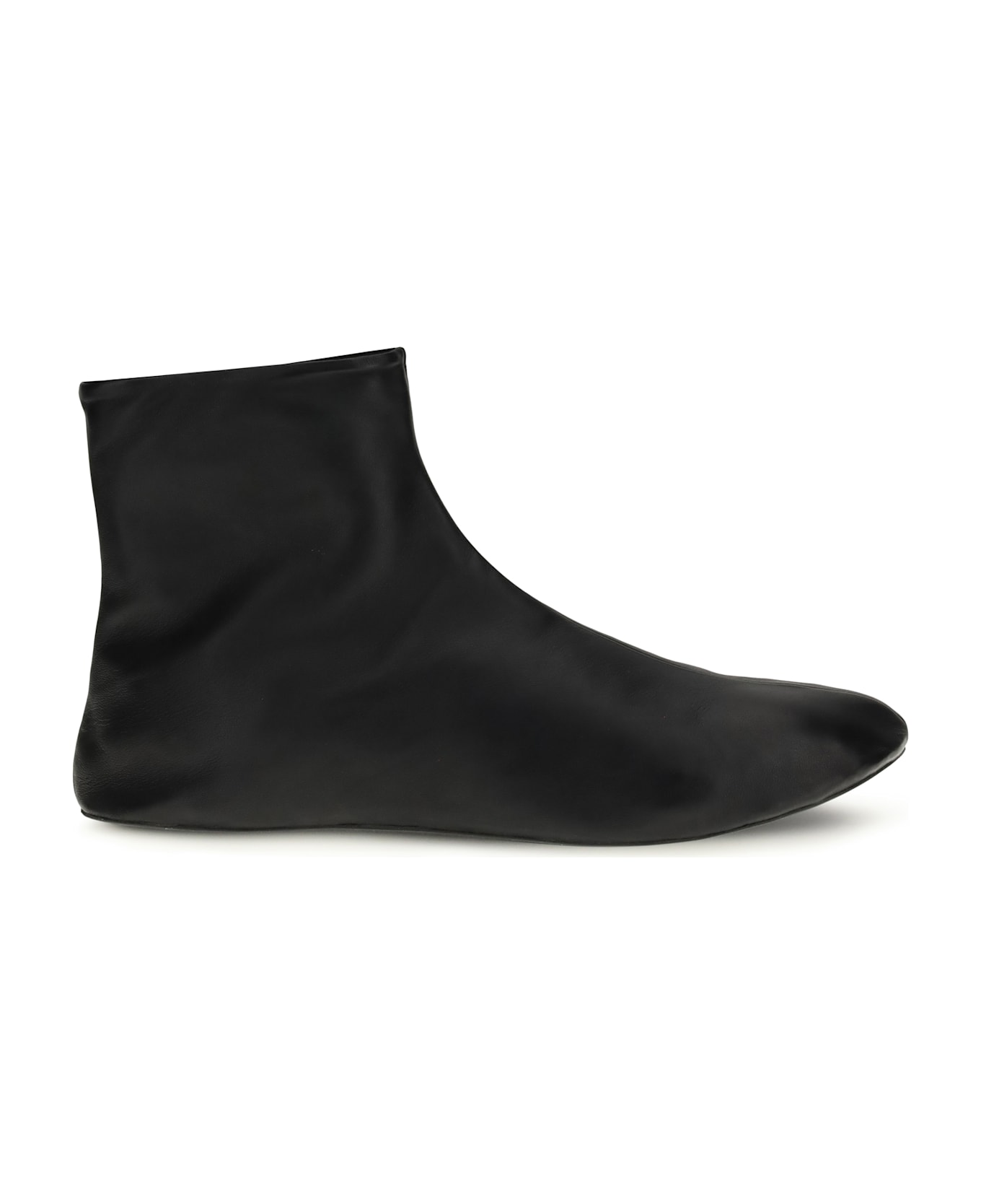 The Row Leather Ankle Boots Lined With Soft Shearling