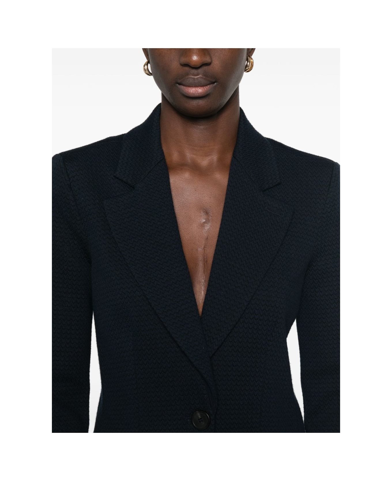 Emporio Armani Single-breasted Blazer Jacket - Black