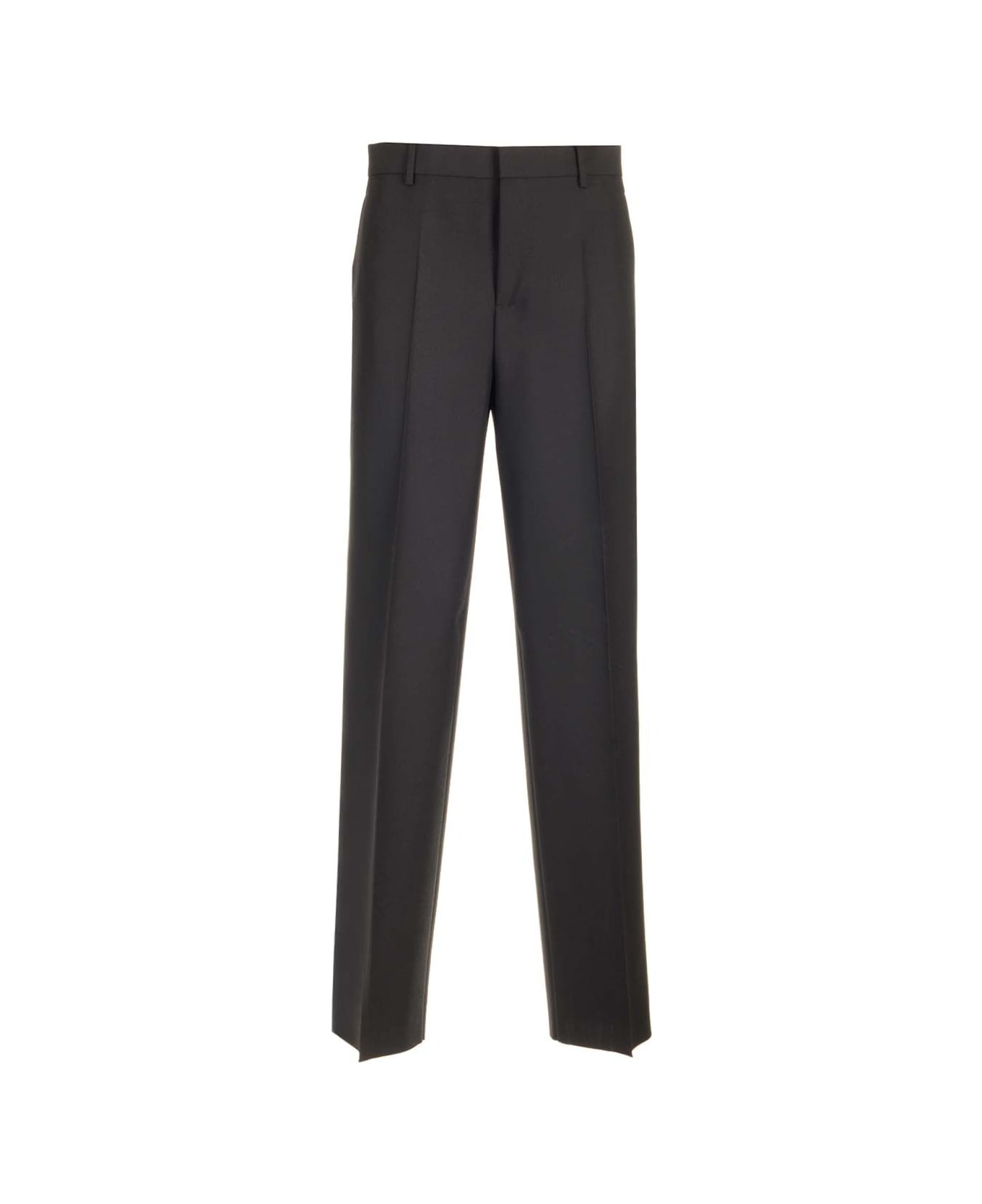 Versace Formal Trousers In Mohair Blend - Black