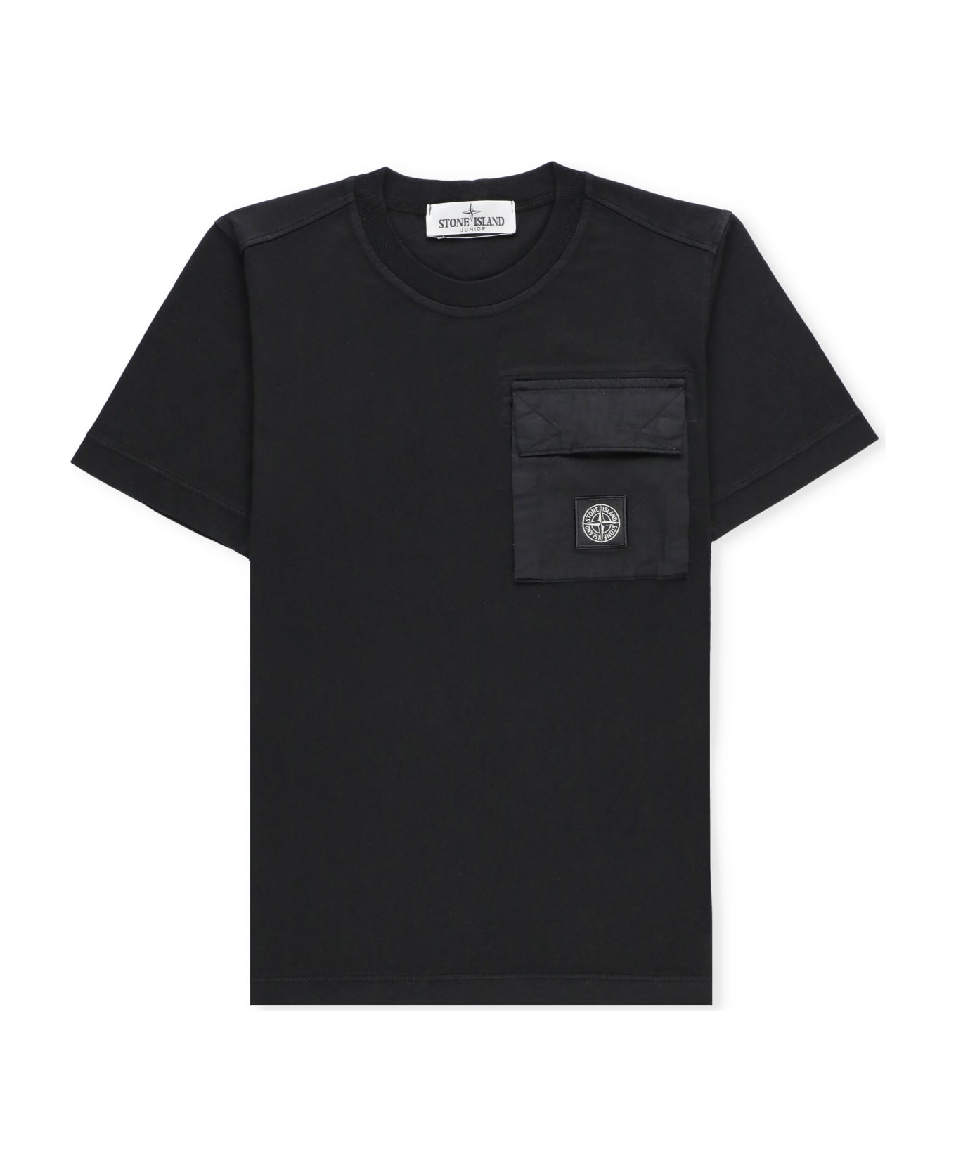 Stone Island Cotton T-shirt - Black Tシャツ＆ポロシャツ