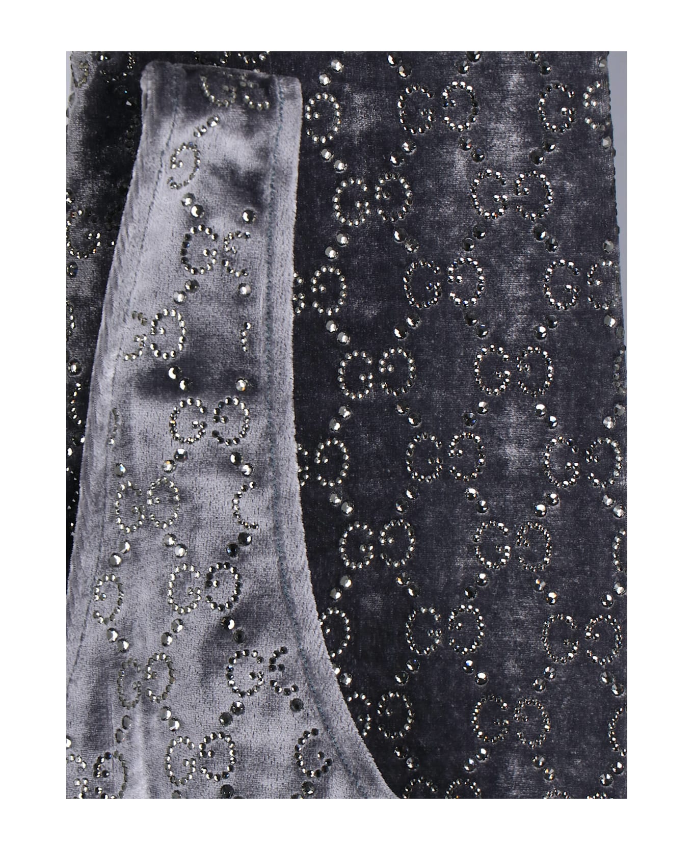 Gucci Jumpsuit With "gg" Crystals - Gray