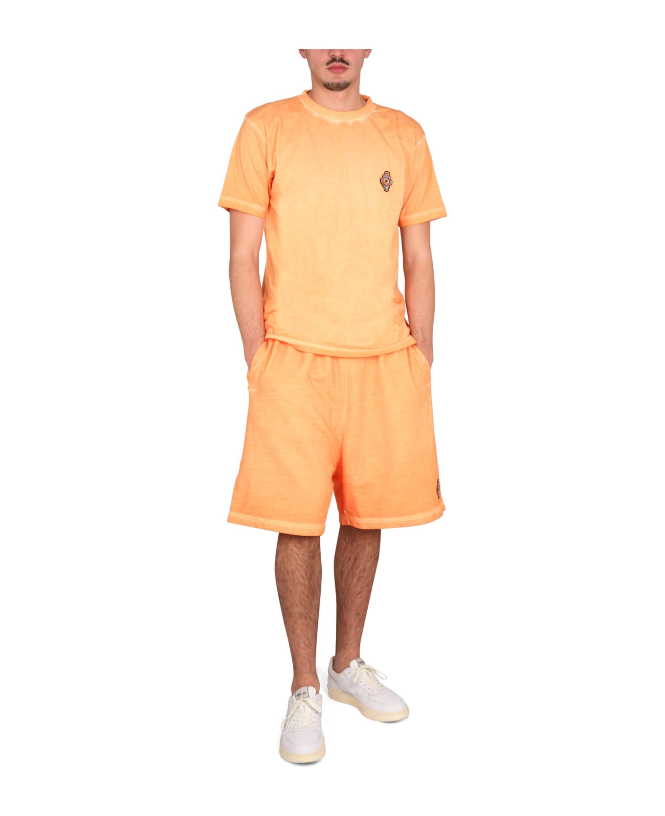 Marcelo Burlon Sunset Cross Regular T-shirt - Orange Red