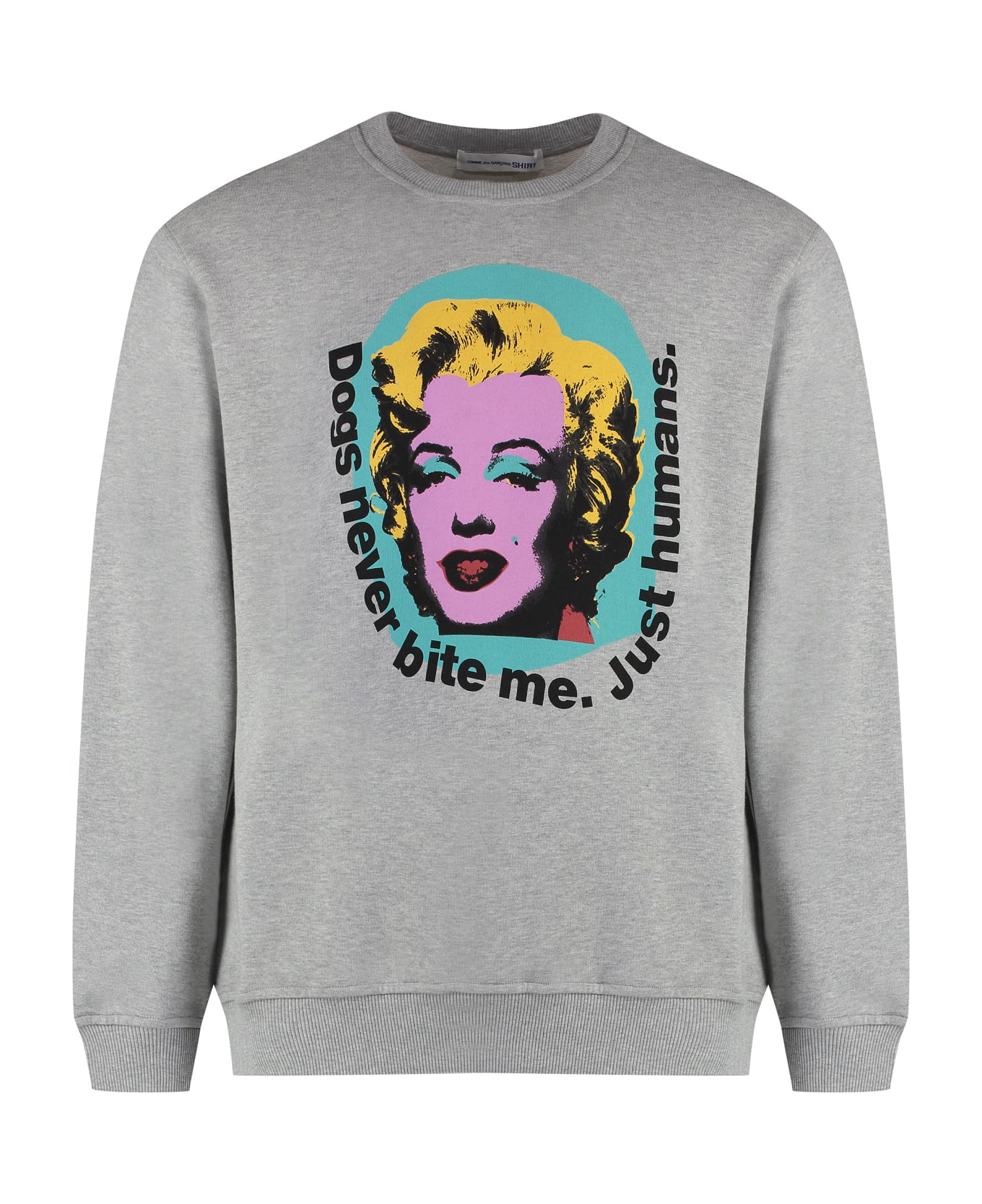 Comme des Garçons Shirt Andy Warhol Print Cotton Sweatshirt - grey