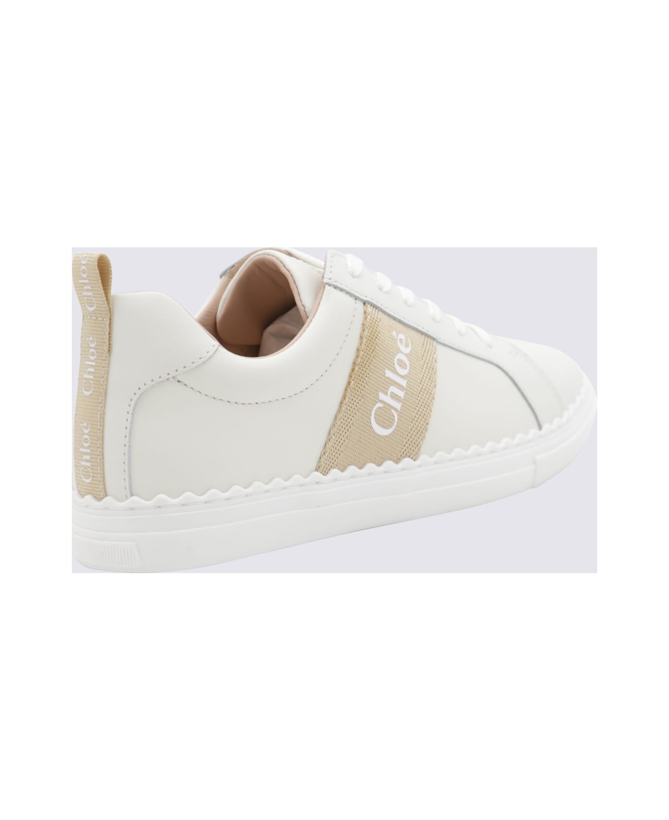 Chloé White And Beige Sneakers - PICCOLO BURRO