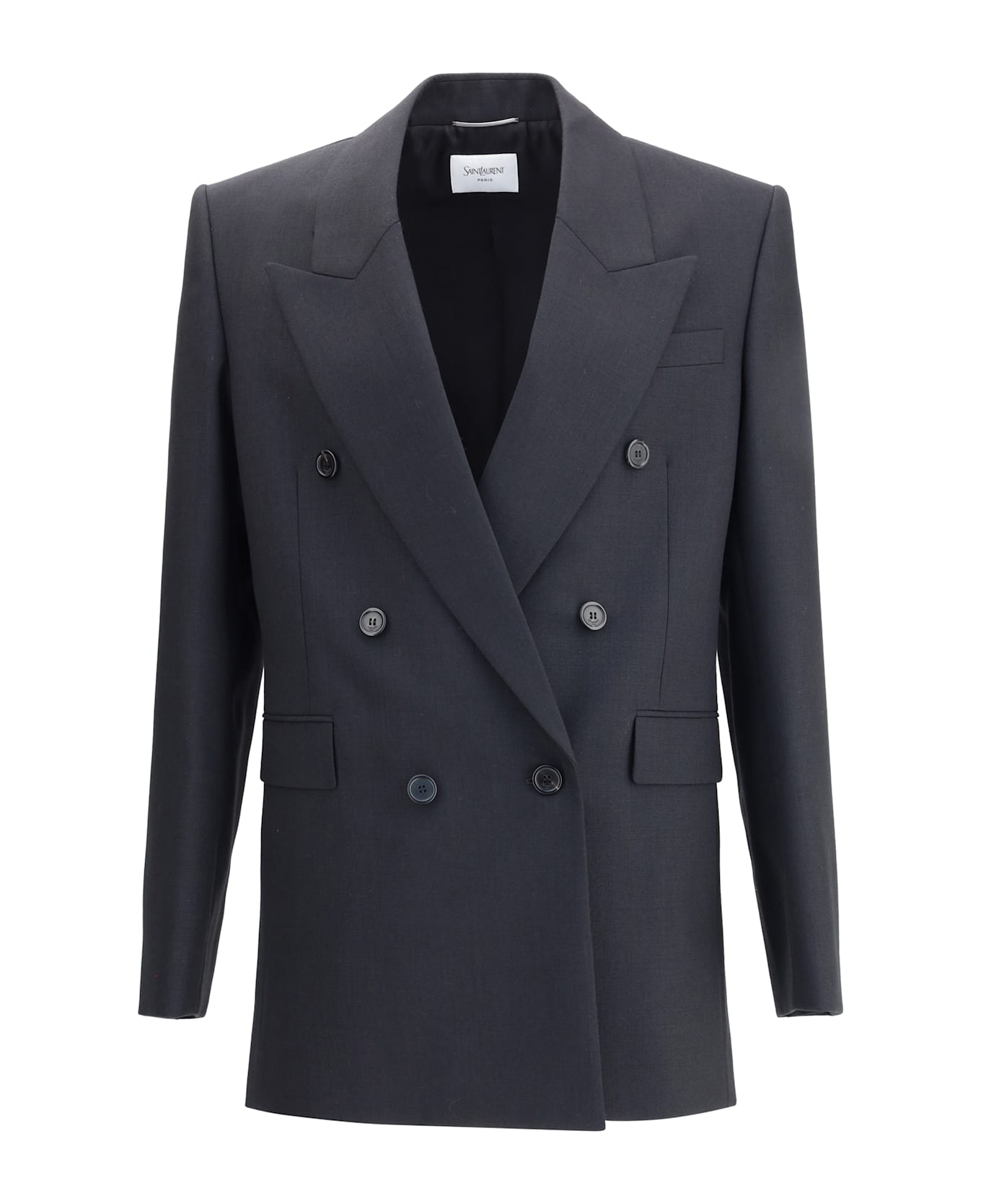 Saint Laurent Veste Double Croisur - BLACK