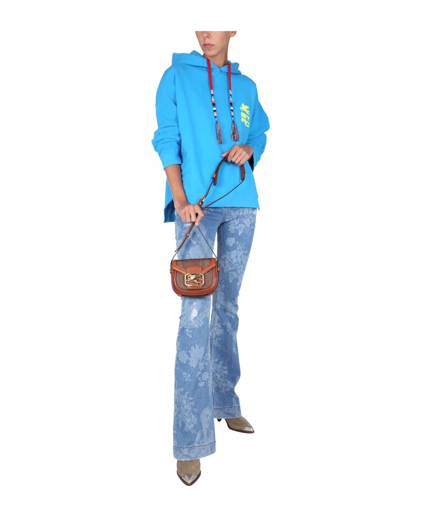 Etro Floral Print Jeans - Azzurro
