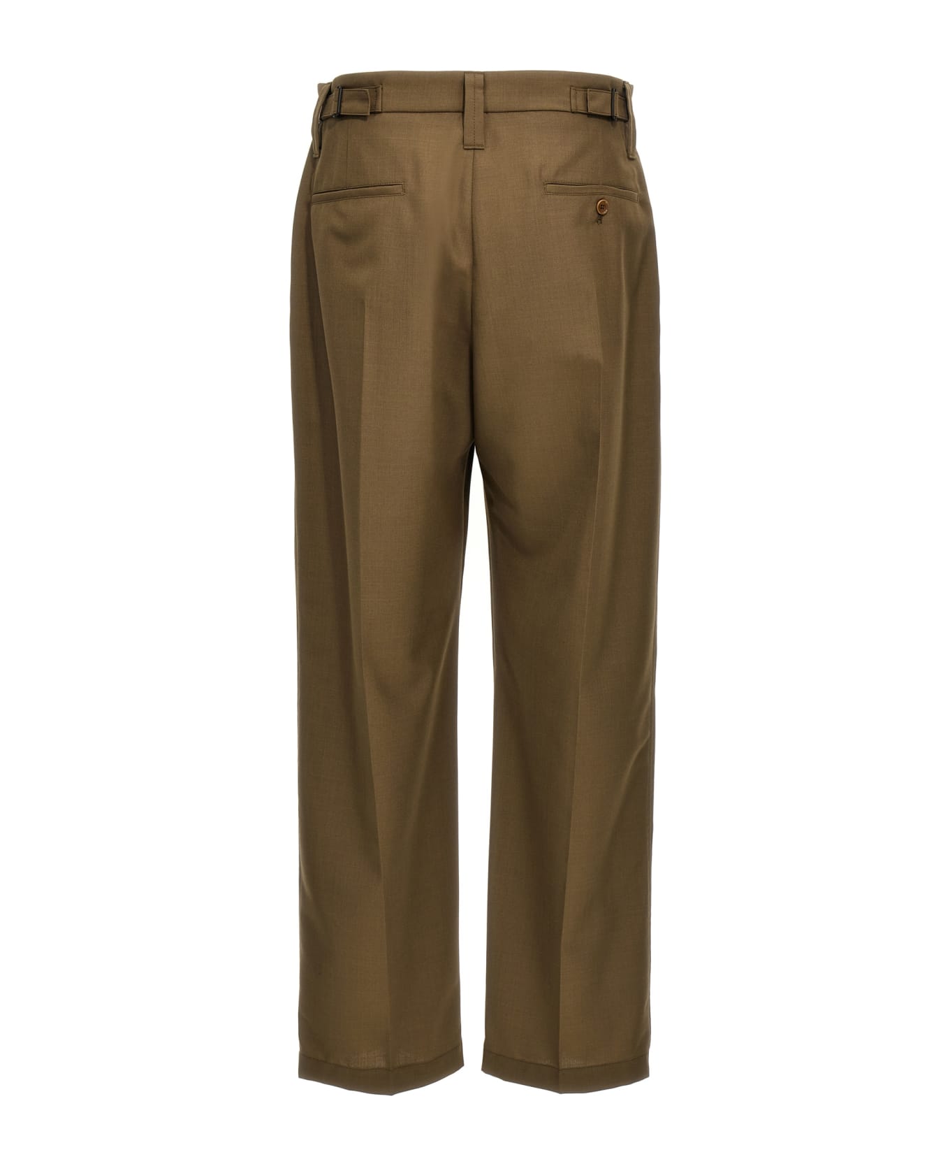Lemaire 'one Pleat' Trousers - Brown