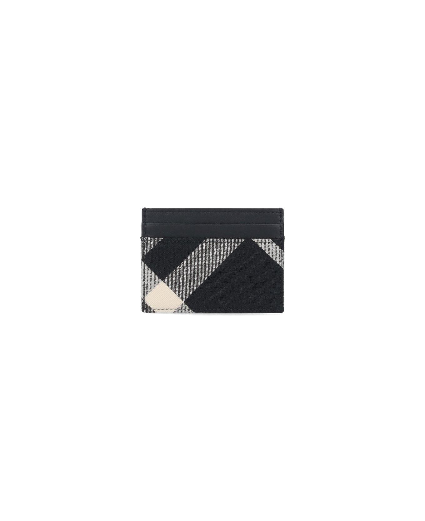 Burberry Checked Cardholder - Black calico 財布