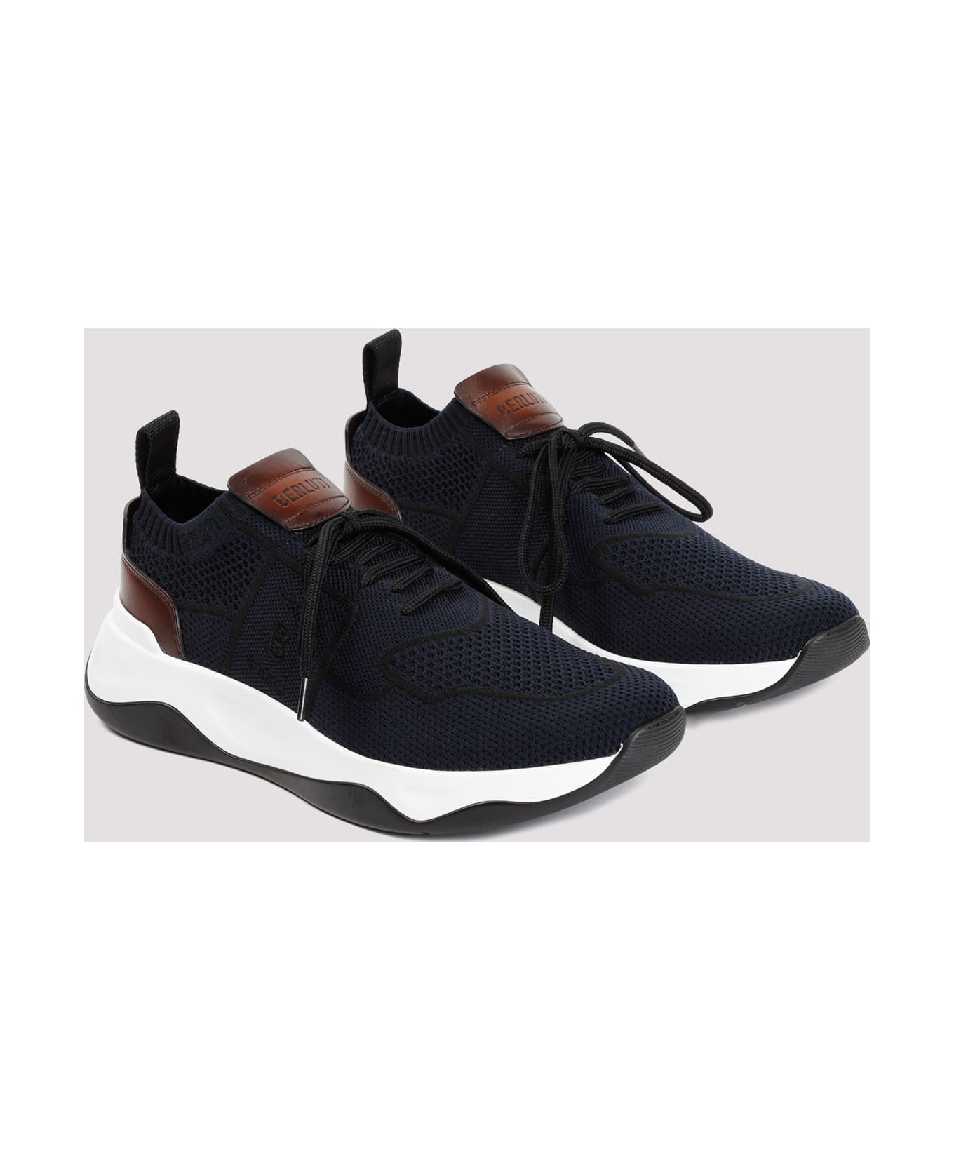 Berluti Knit Sneakers - Navy