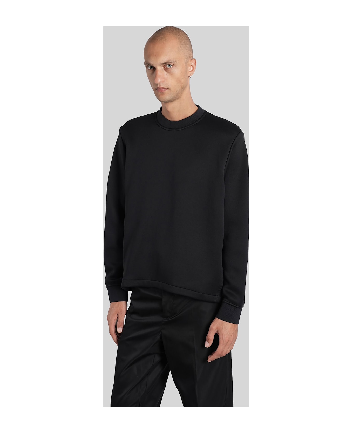 Jil Sander Sweatshirt In Black Polyamide - black
