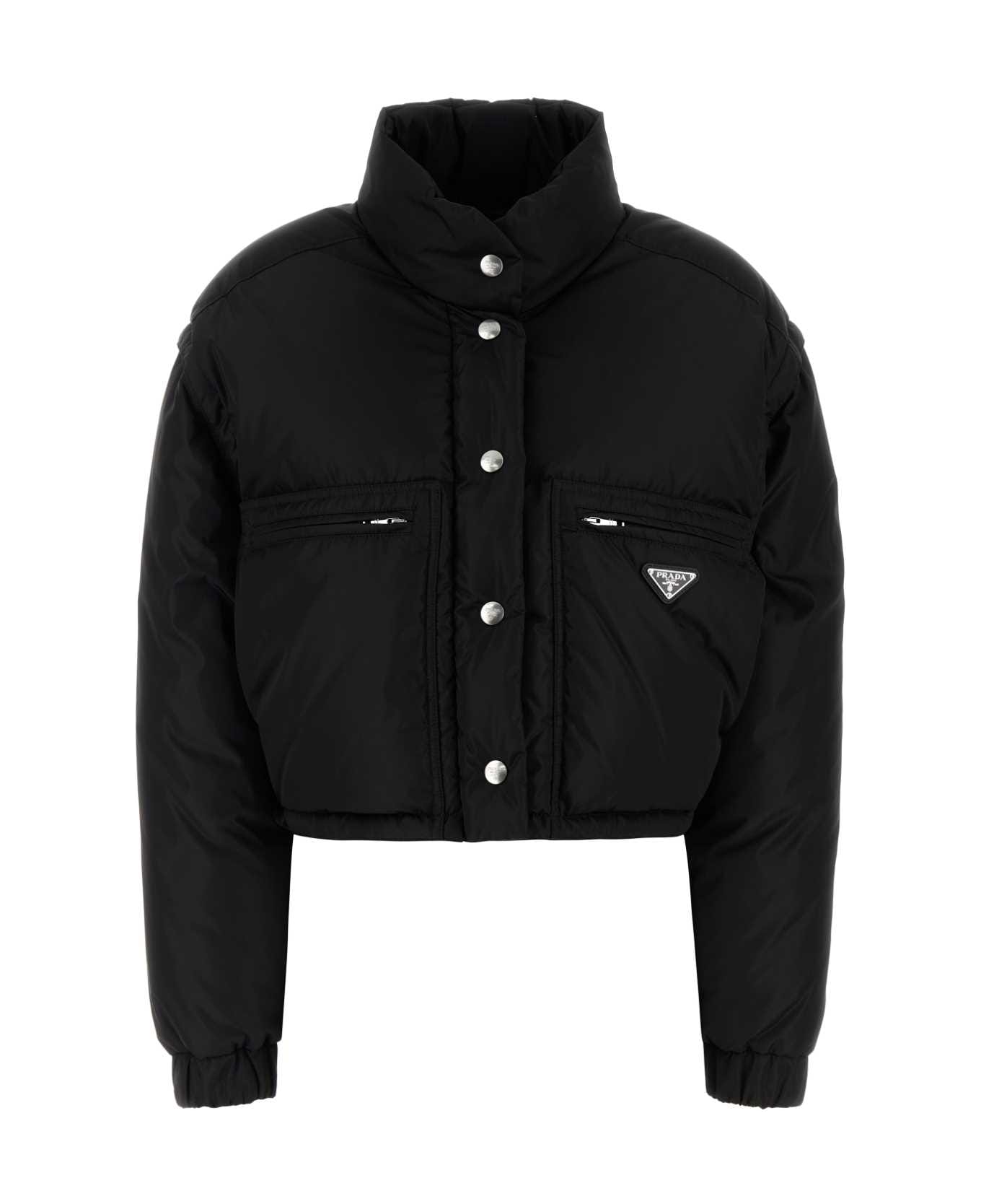 Prada Black Re-nylon Down Jacket - NERO