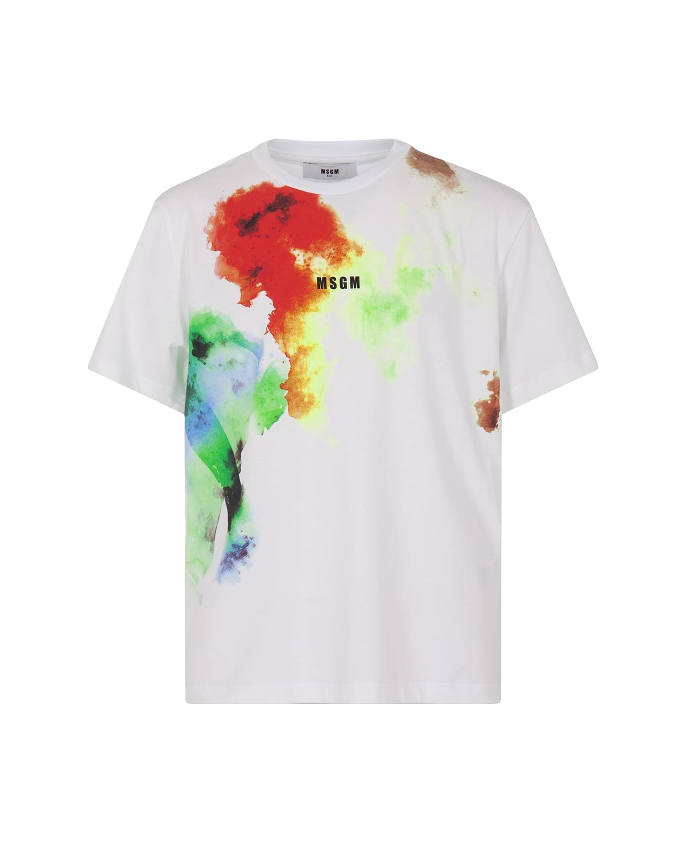 MSGM T-shirt With Graphic Print - Bianco Tシャツ＆ポロシャツ