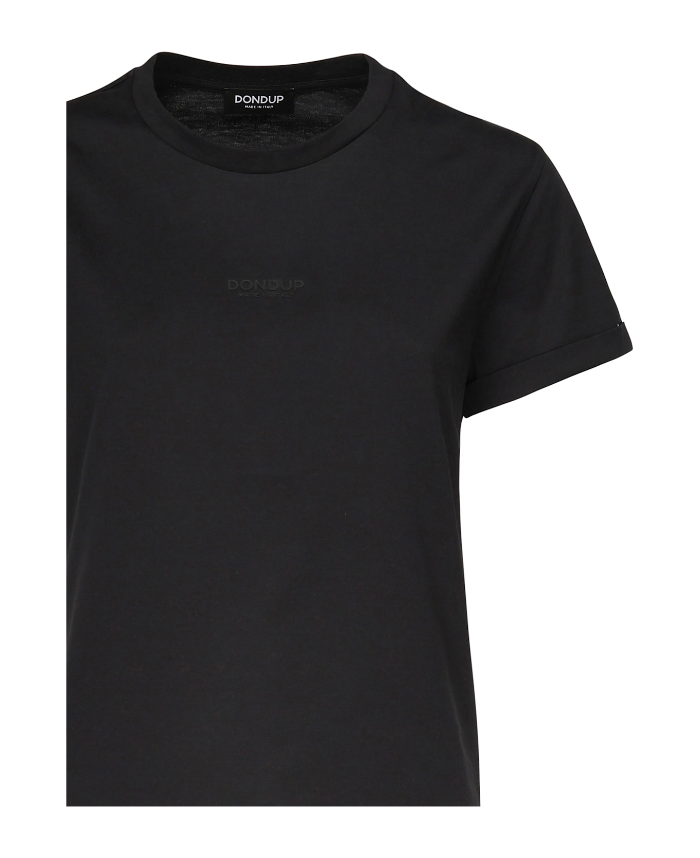 Dondup Regular Fit T-shirt With Logo - Black