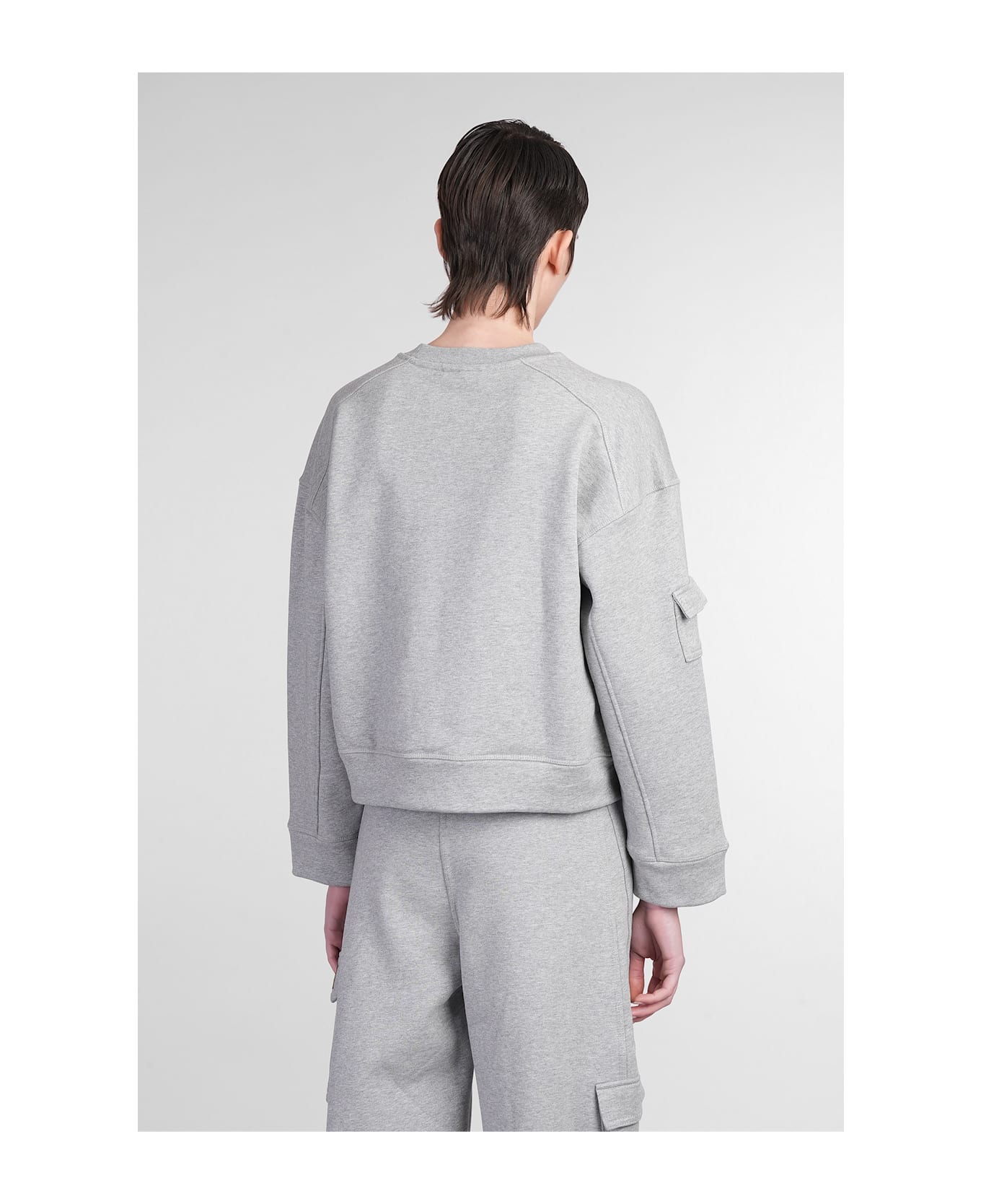 Ganni Sweatshirt In Grey Cotton - grey