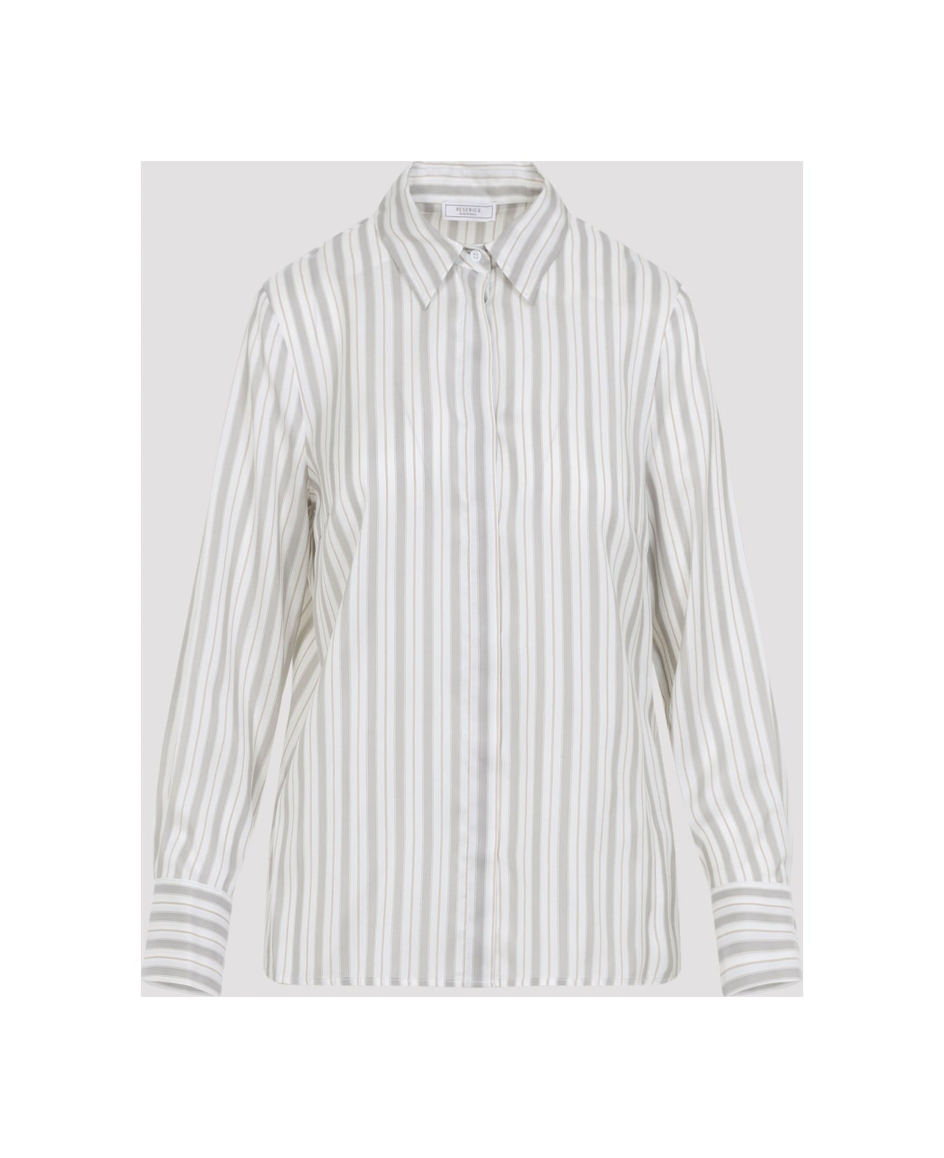 Peserico Striped Shirt - Bianco Opale