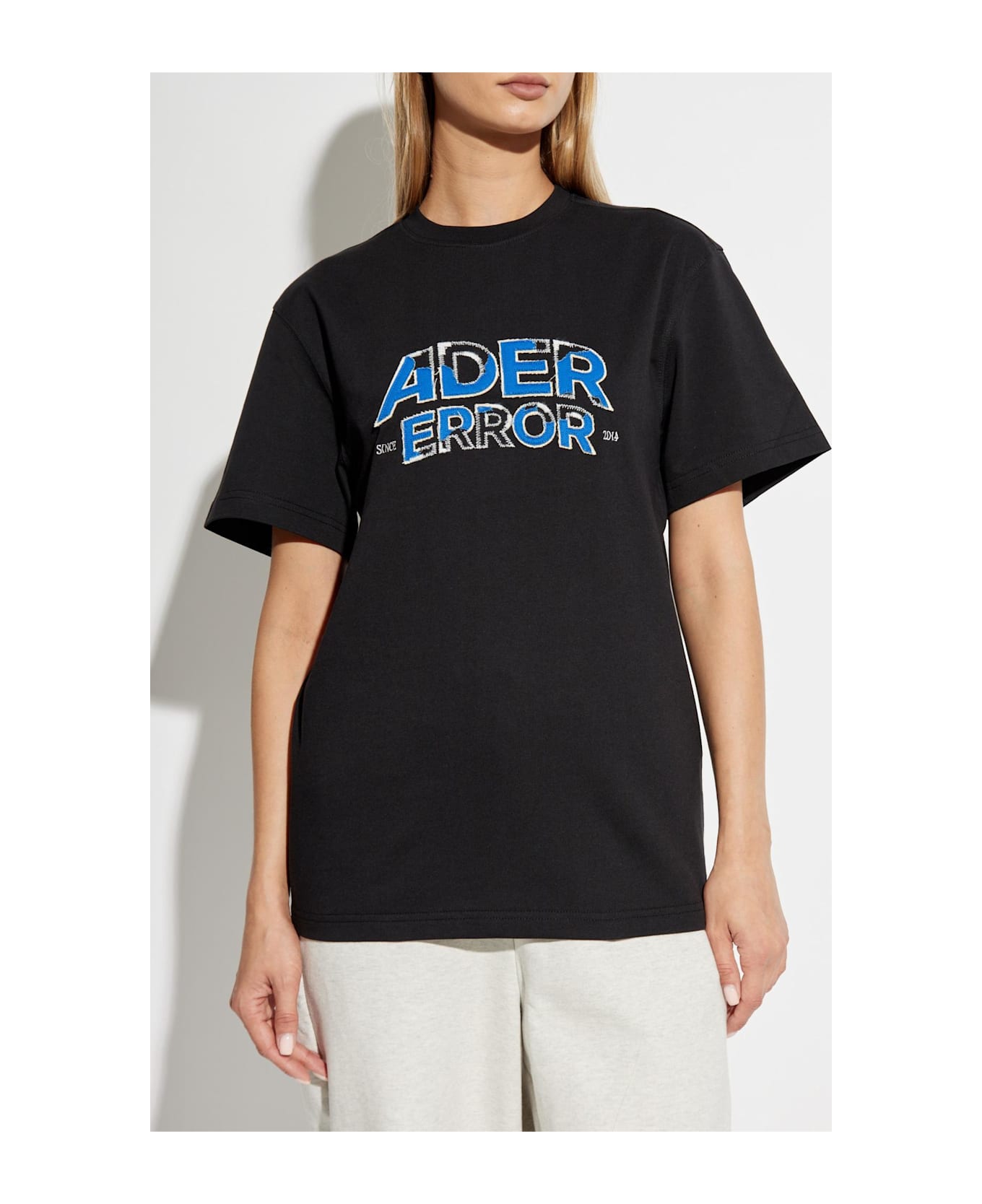 Ader Error T-shirt With Logo - BLACK