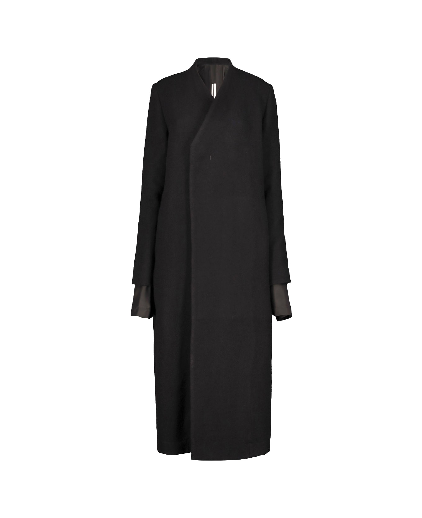 Rick Owens Museum Wool Coat - Black