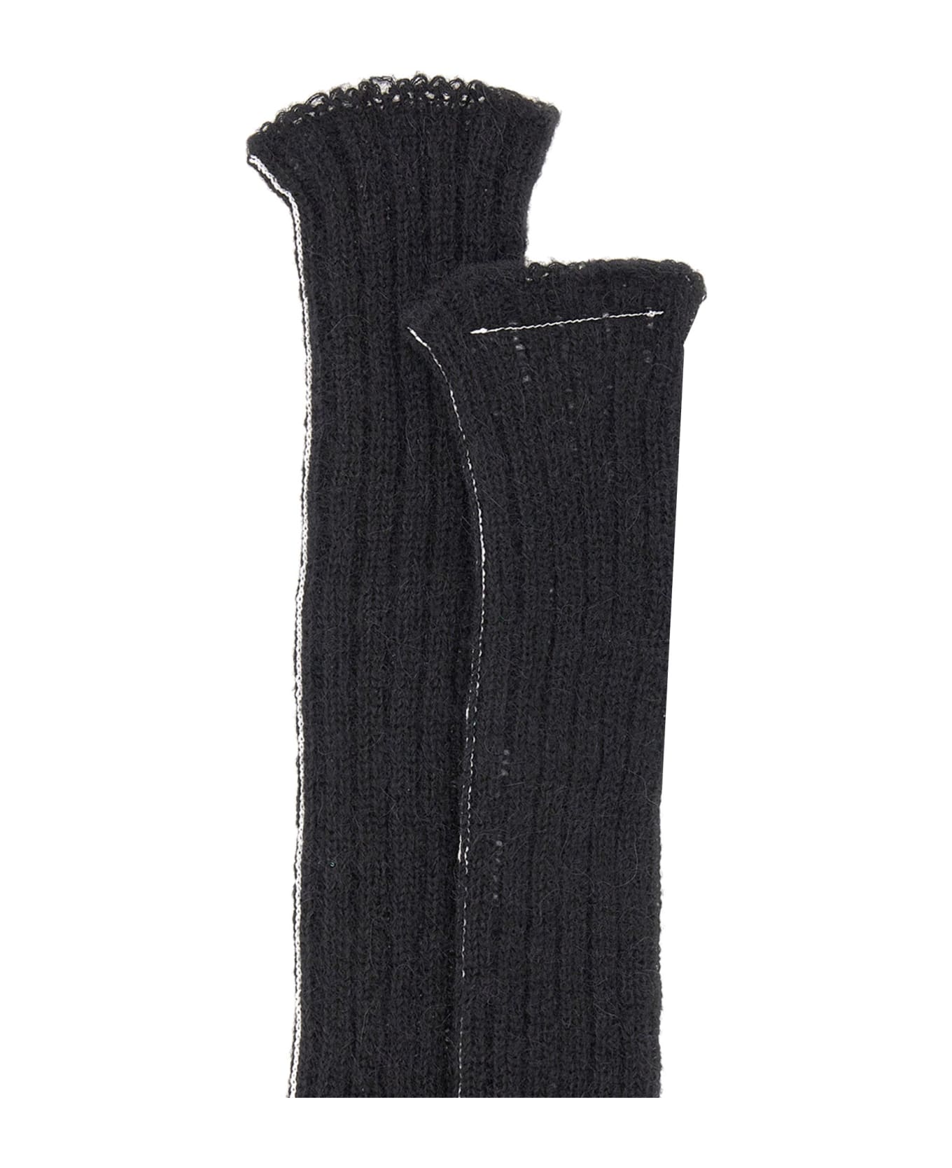 MM6 Maison Margiela Long Gloves. - NERO