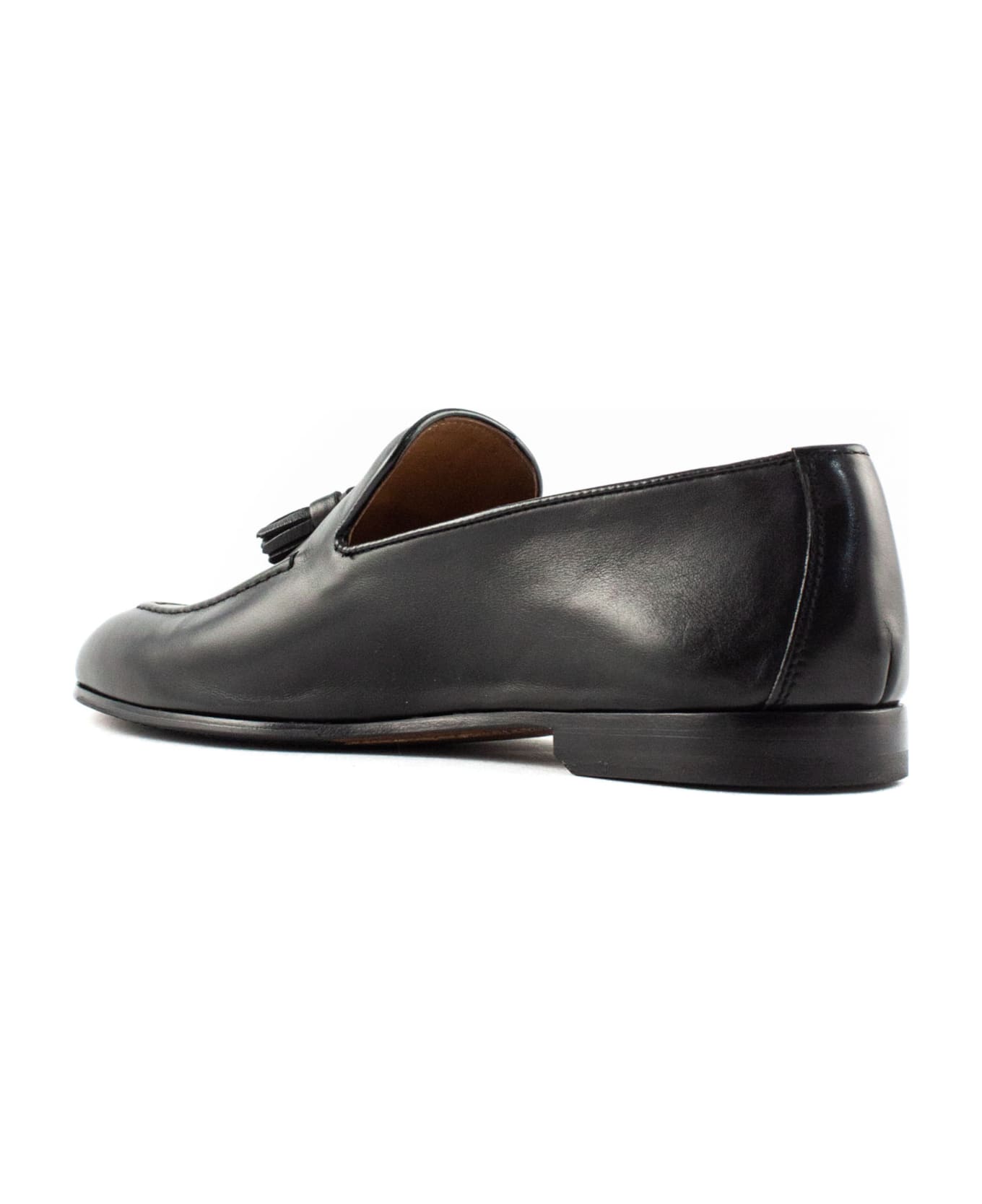 Doucal's Black Smooth Leather Loafer - Nero