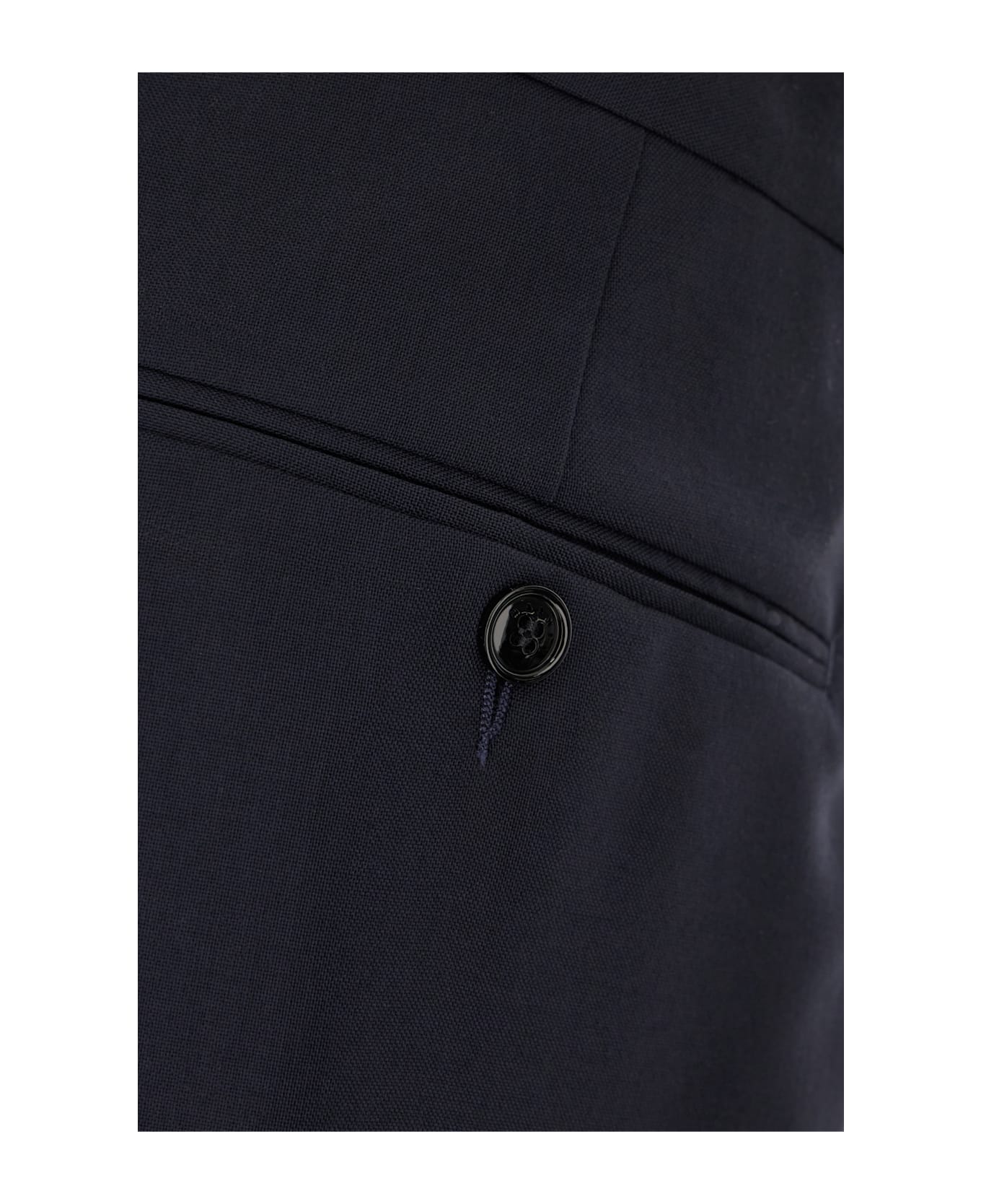 Marni Navy Blue Wool Bermuda Shorts - BLUBLACK