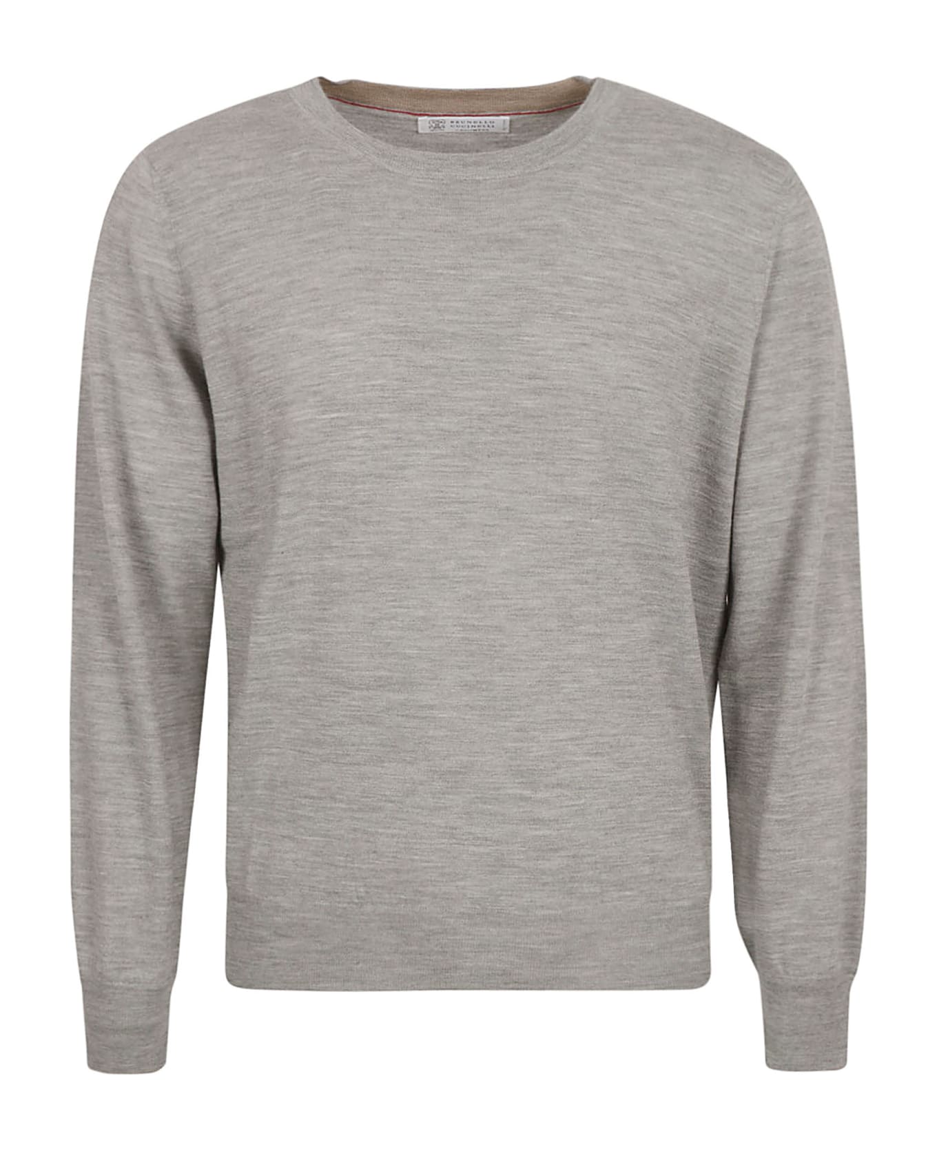 Brunello Cucinelli Plain Ribbed Sweater - Grey