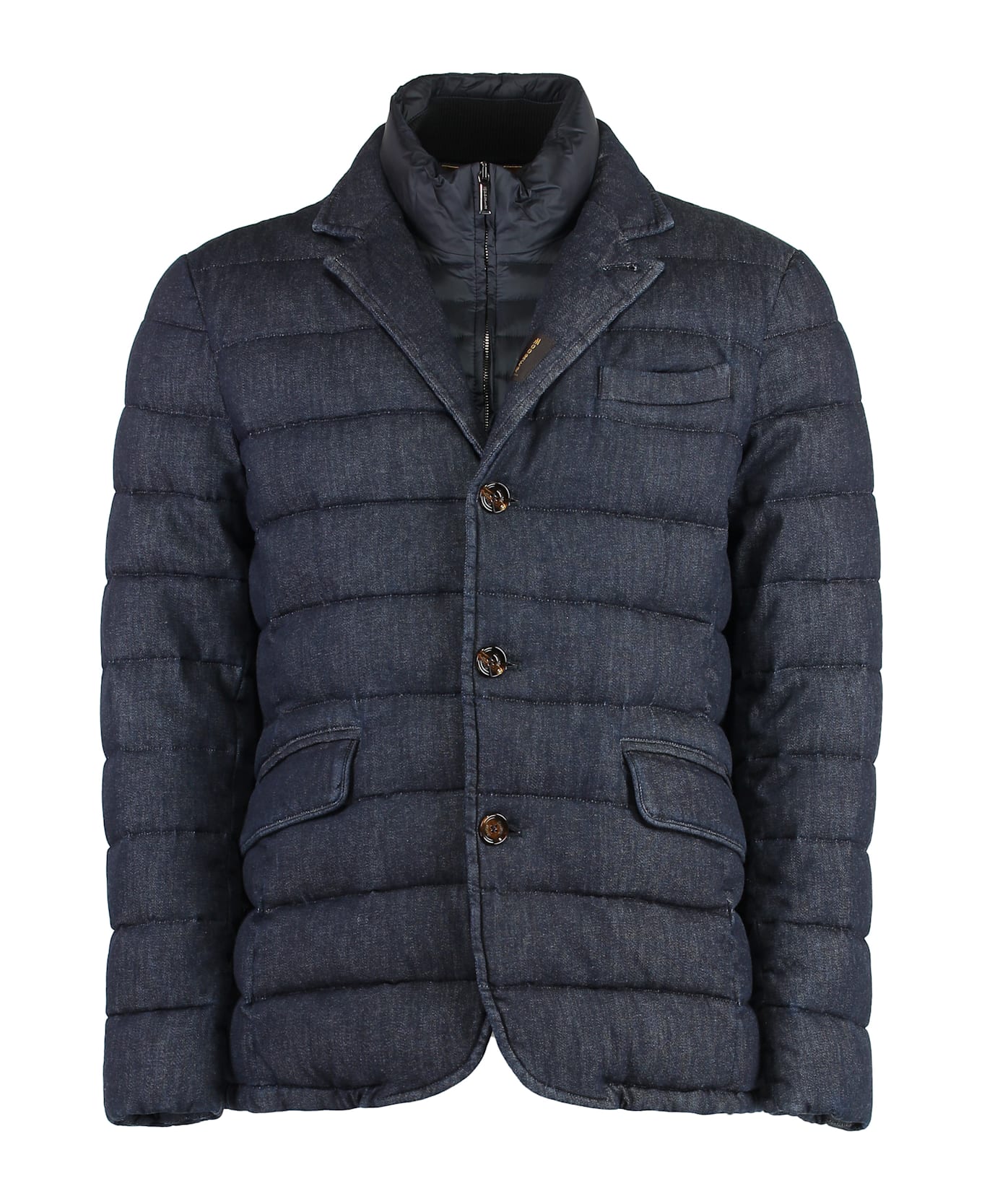 Moorer Nomos Short Down Jacket - blue