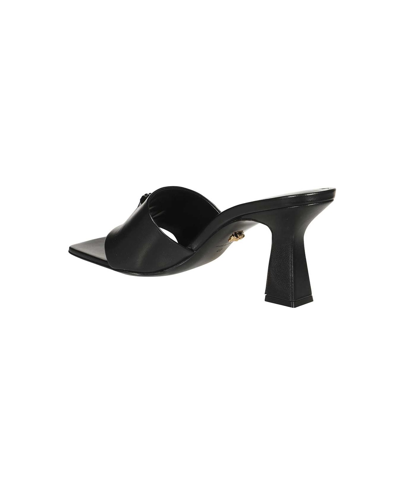 Versace Leather Mules - black