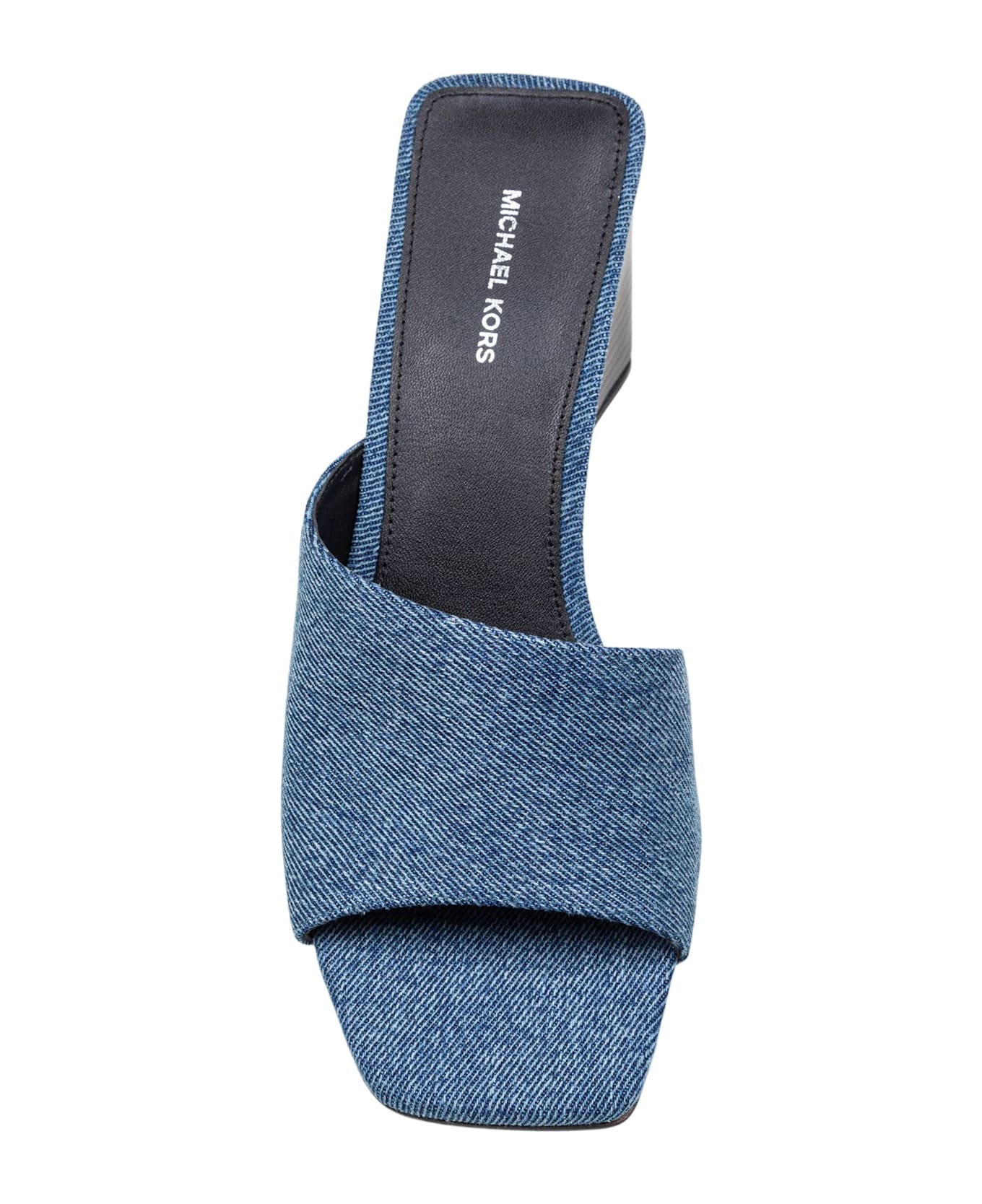 Michael Kors Merriam Wedge In Jeans Fabric - Union wash