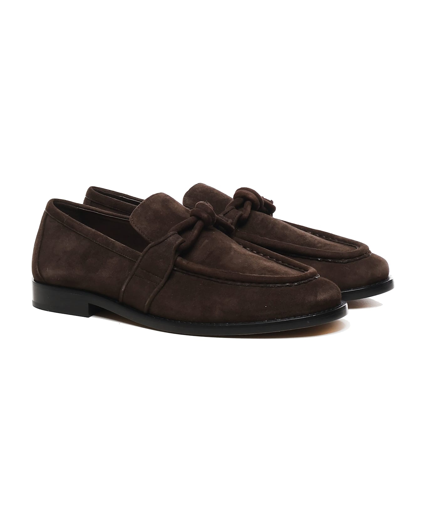 Bottega Veneta Brown Suede Astaire Loafers - FONDANT