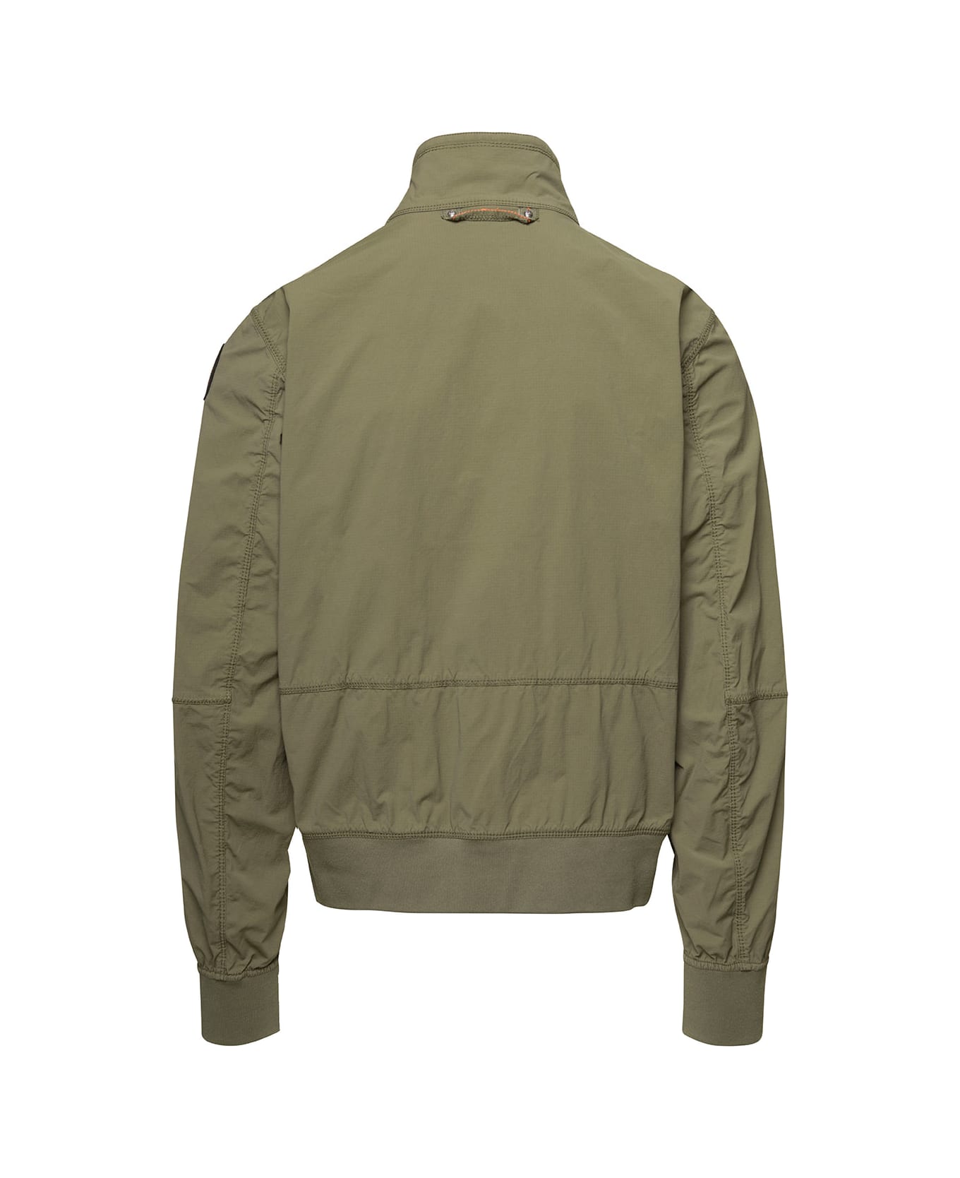 Parajumpers 'desert' Military Green High Neck Jacket With Patch Pocket In Cotton Blend Man - Green