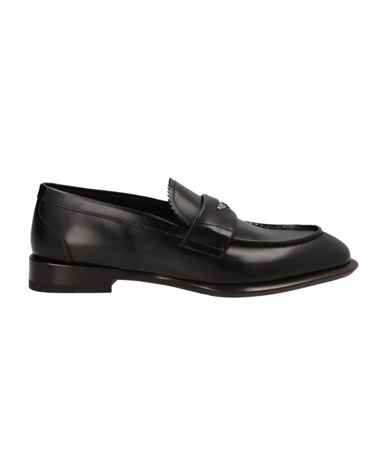 Alexander McQueen Leather Loafers - Black ローファー＆デッキシューズ