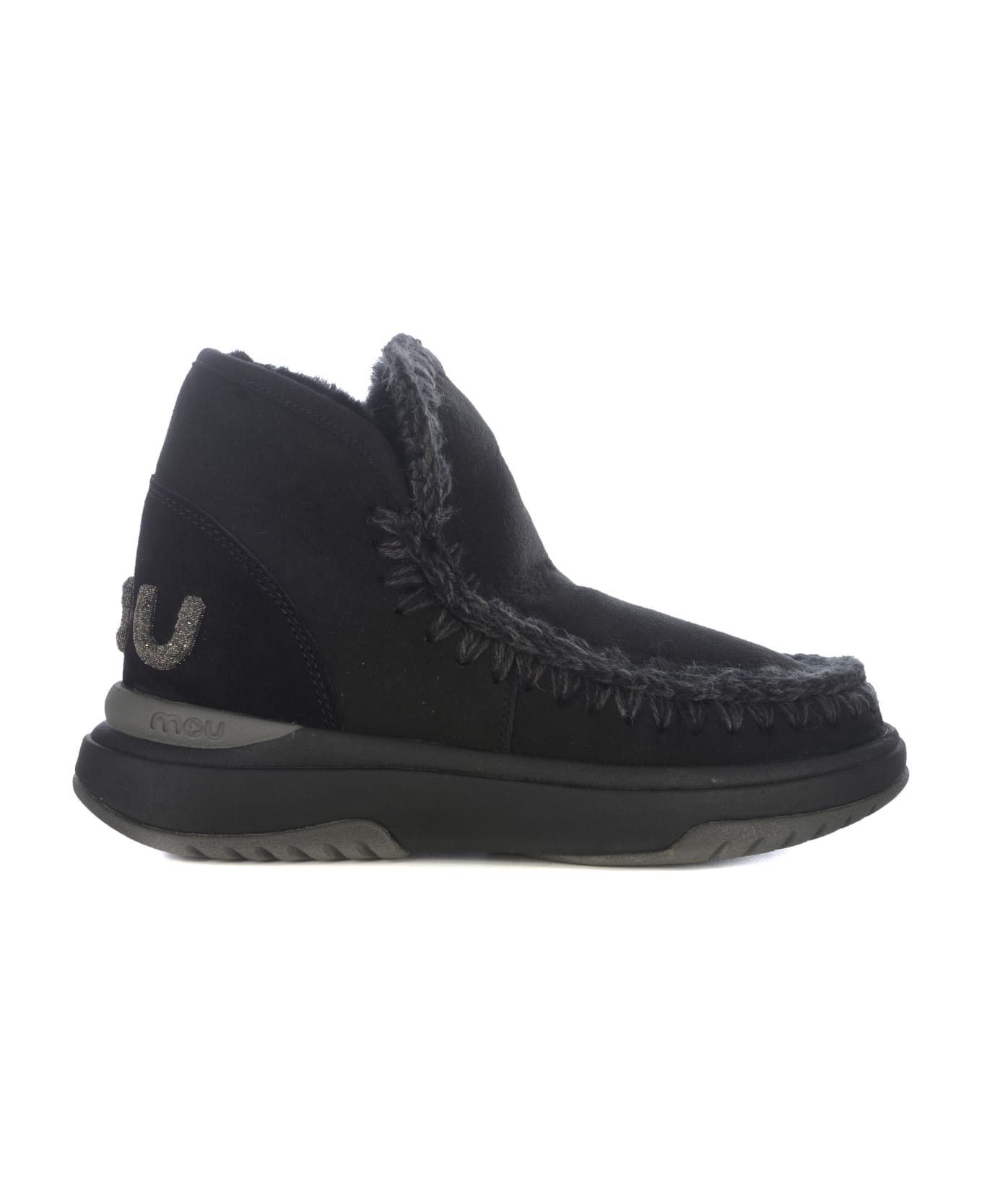Mou Anckle Boots Mou "eskimo Jogger" Made Of Leather - Nero スニーカー