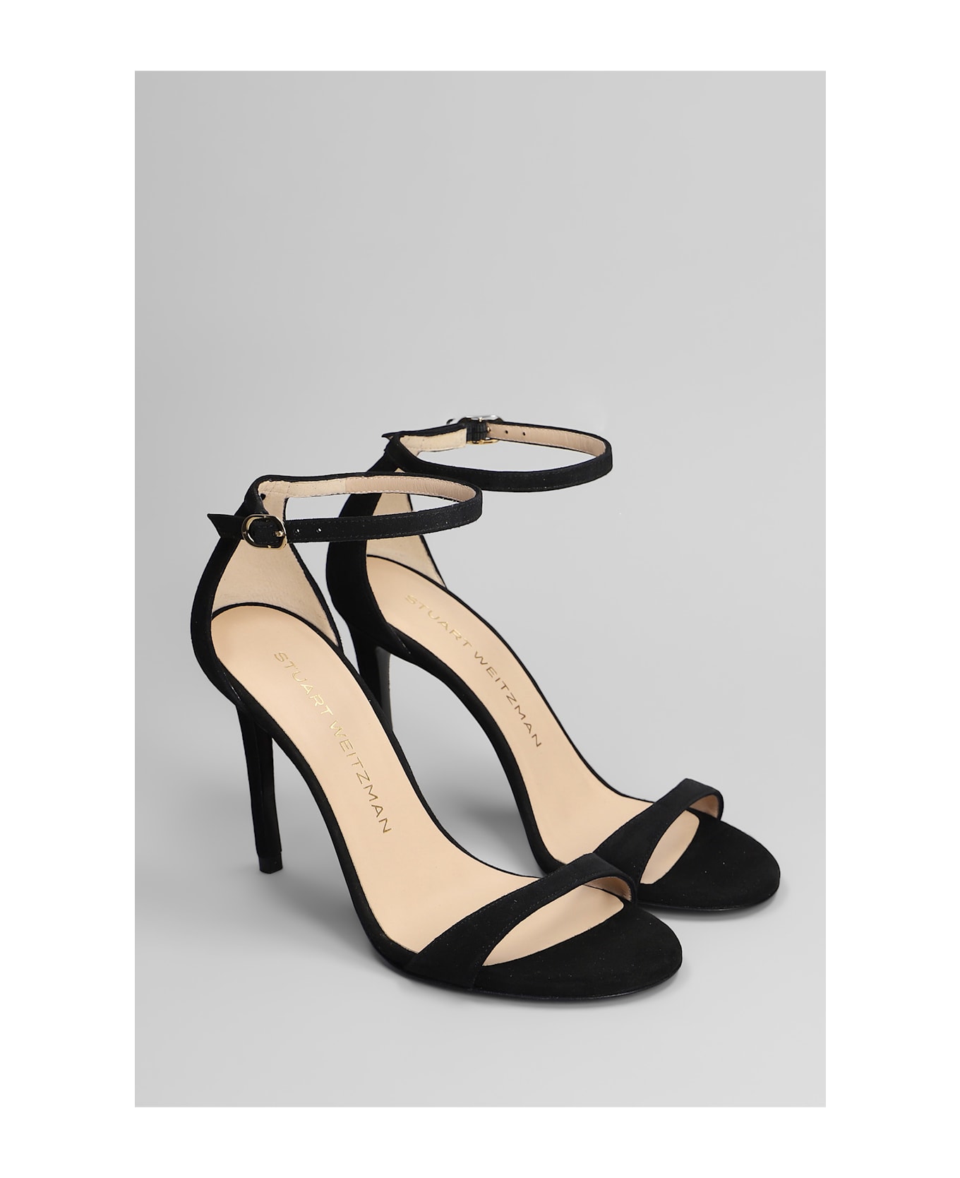 Stuart Weitzman Nudist Ii Sandals In Black Suede - black