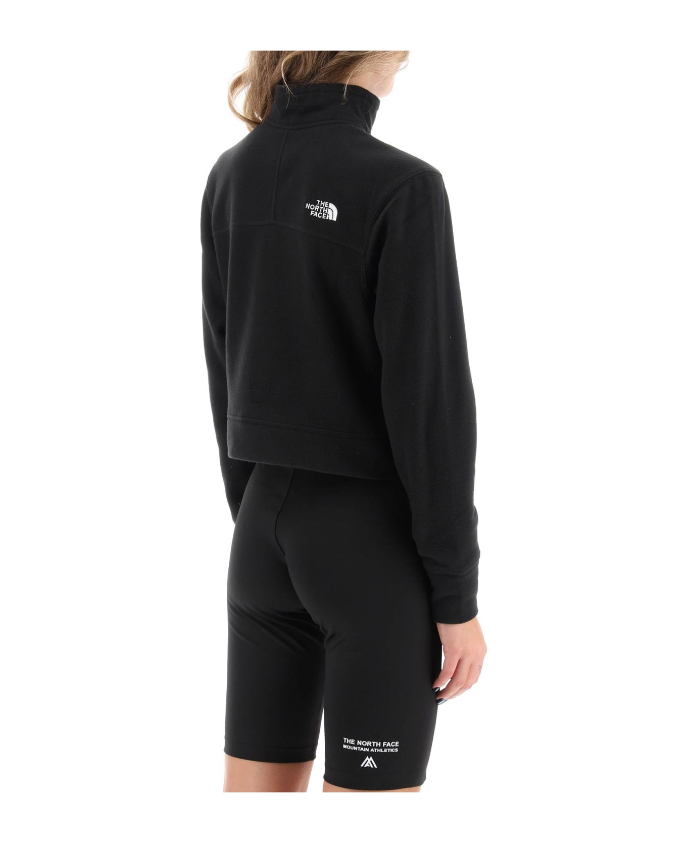 The North Face Glacer Cropped Fleece Sweatshirt - TNF BLACK (Black)