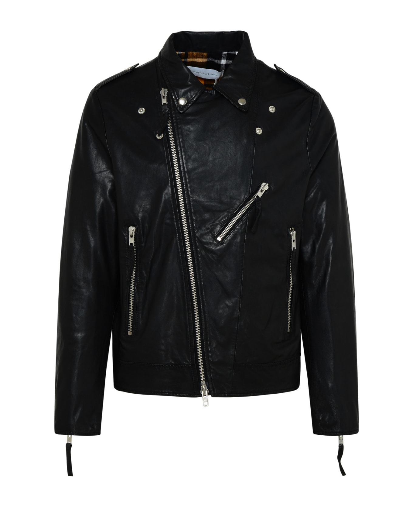 Bully Black Genuine Leather Jacket - Black レザージャケット