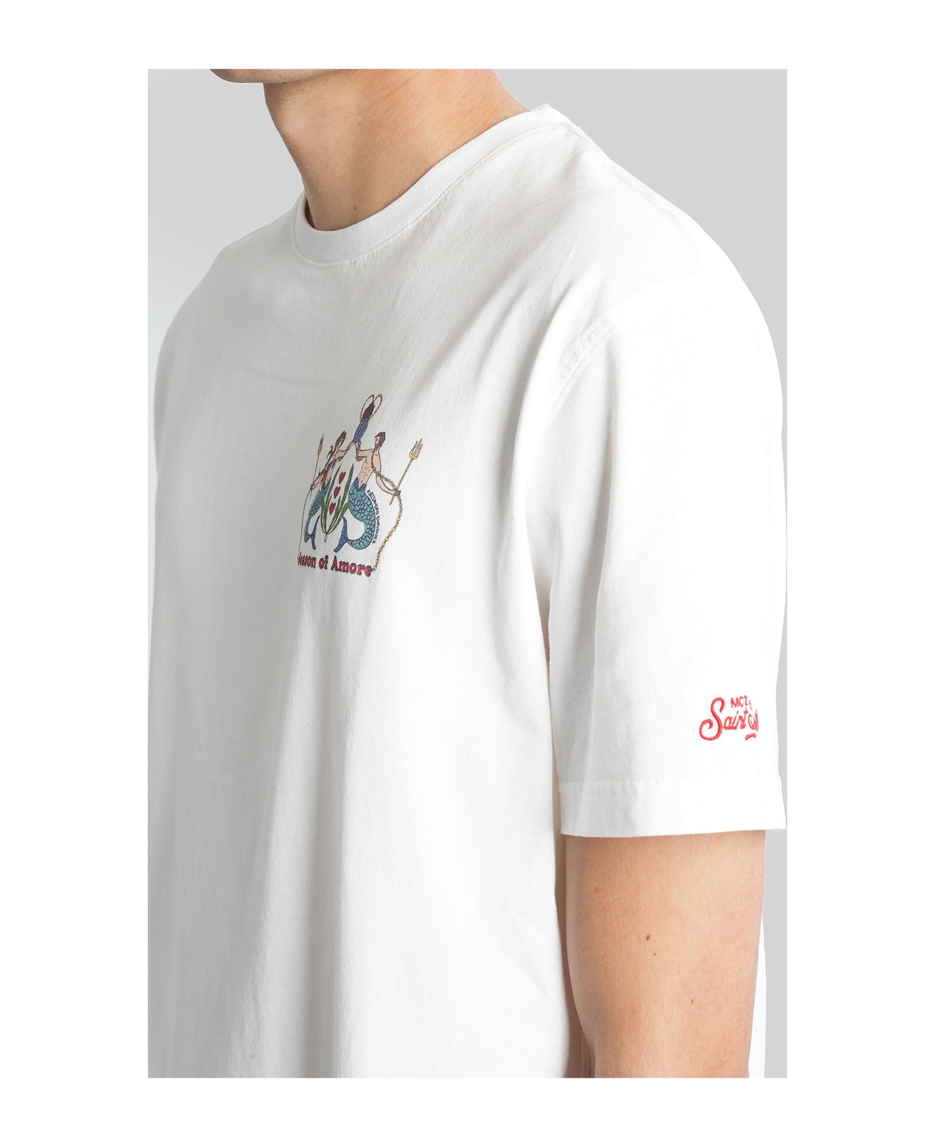 MC2 Saint Barth Tshirt Man T-shirt In White Cotton - white