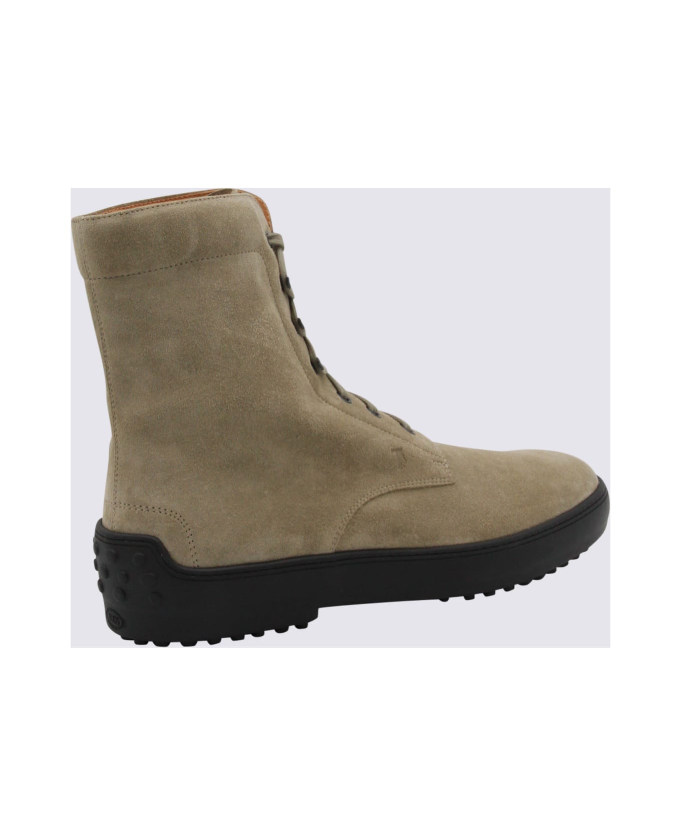 Tod
s Taupe Leather Boots - Beige