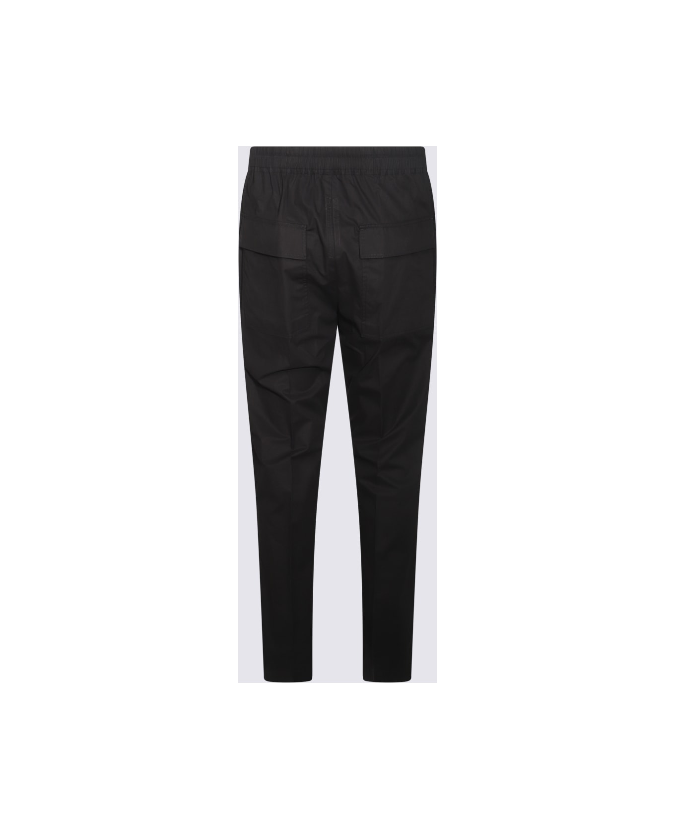Rick Owens Black Cotton Pants - Black