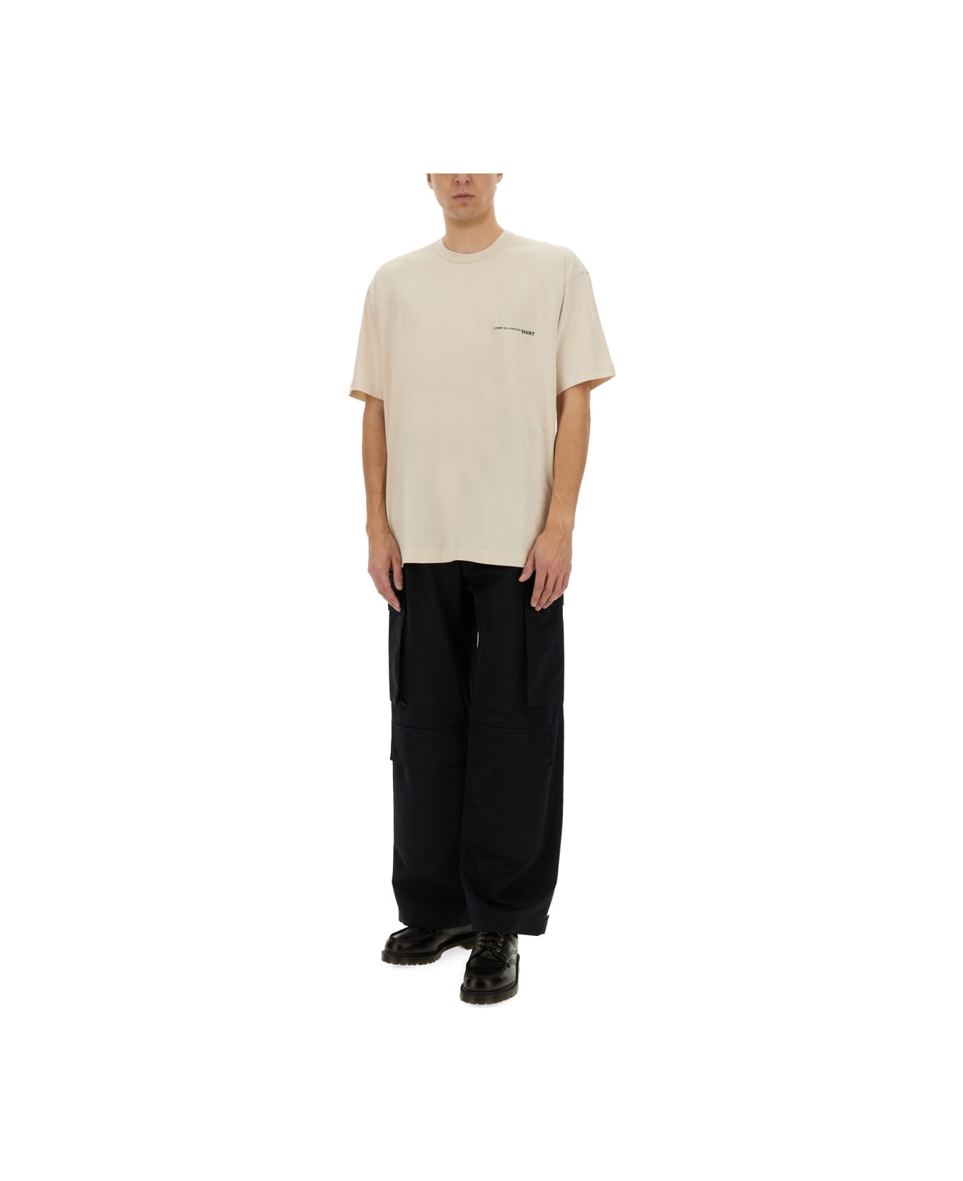 Comme des Garçons T-shirt With Logo - Beige