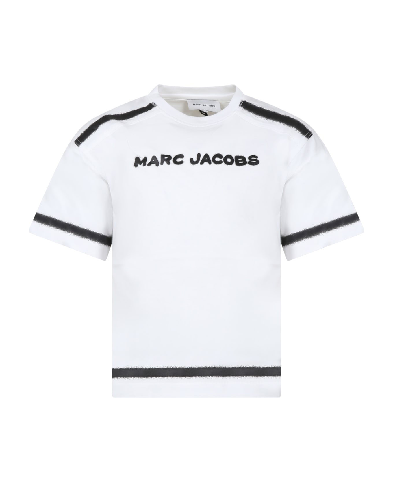 Marc Jacobs White T-shirt For Kids With Logo - White