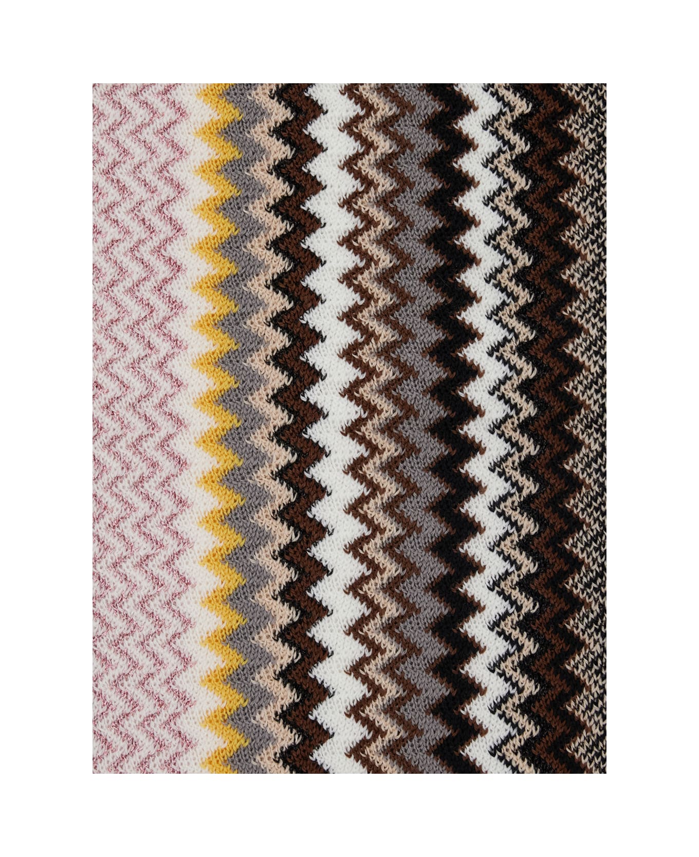 Missoni Multicolor Rectangular Scarf With Chevron Motif In Viscose Blend Woman - Multicolor