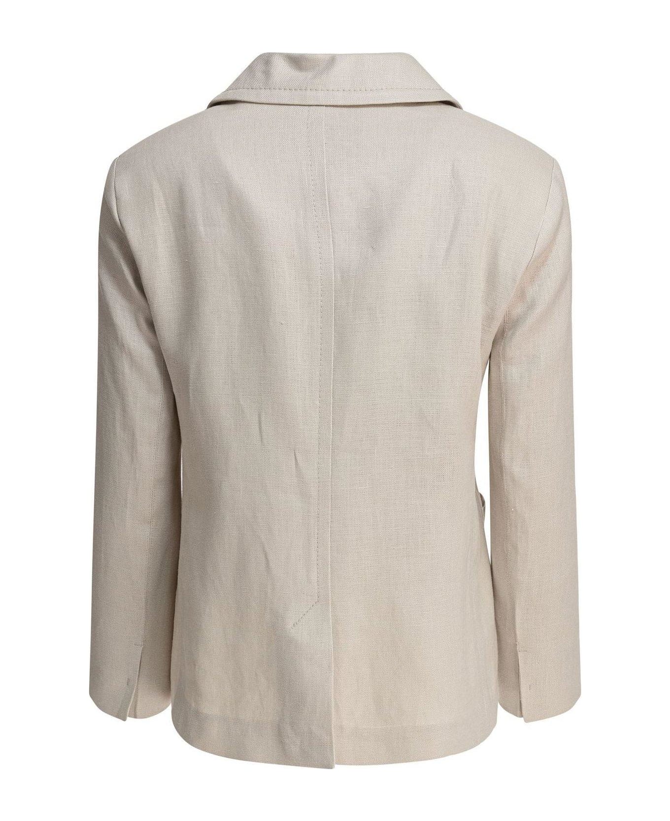
S Max Mara Single-breasted Long-sleeved Jacket - SAND