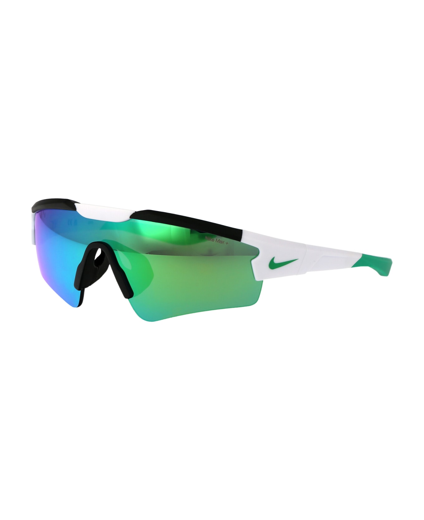 Nike Cloak Sunglasses - 100 GREY W/ GREEN MIRROR MATTE WHITE サングラス