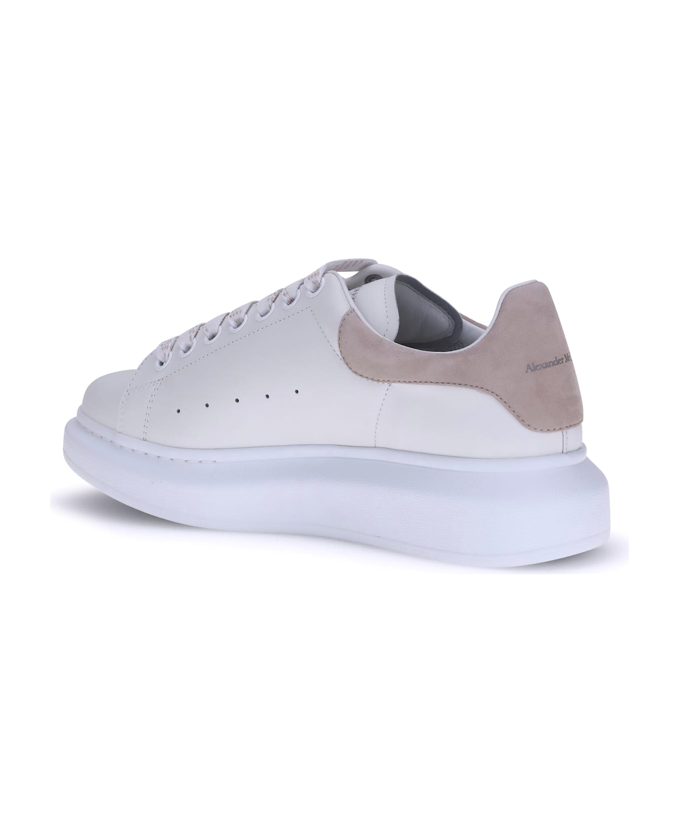Alexander McQueen Leather Sneakers - WHITE