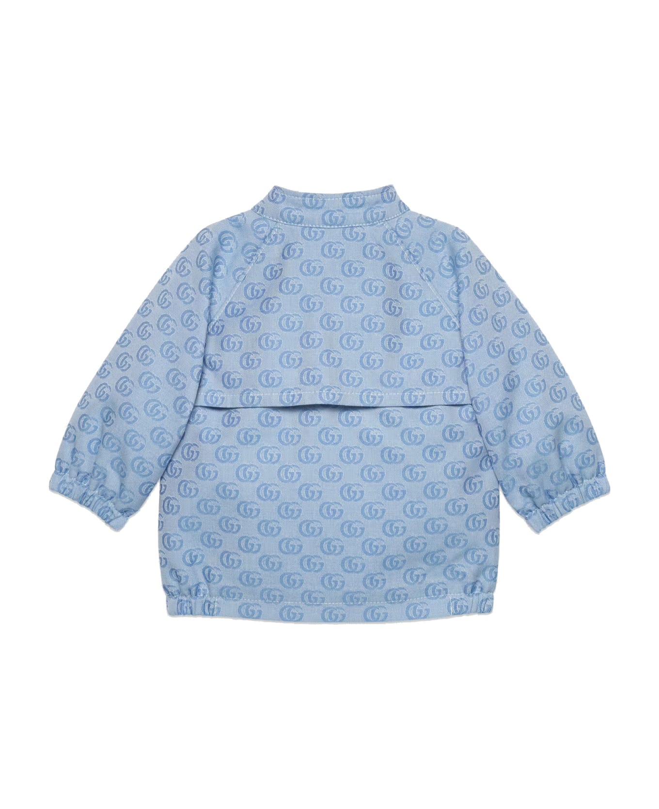 Gucci Gg Cotton Jacquard Bomber - Light blue