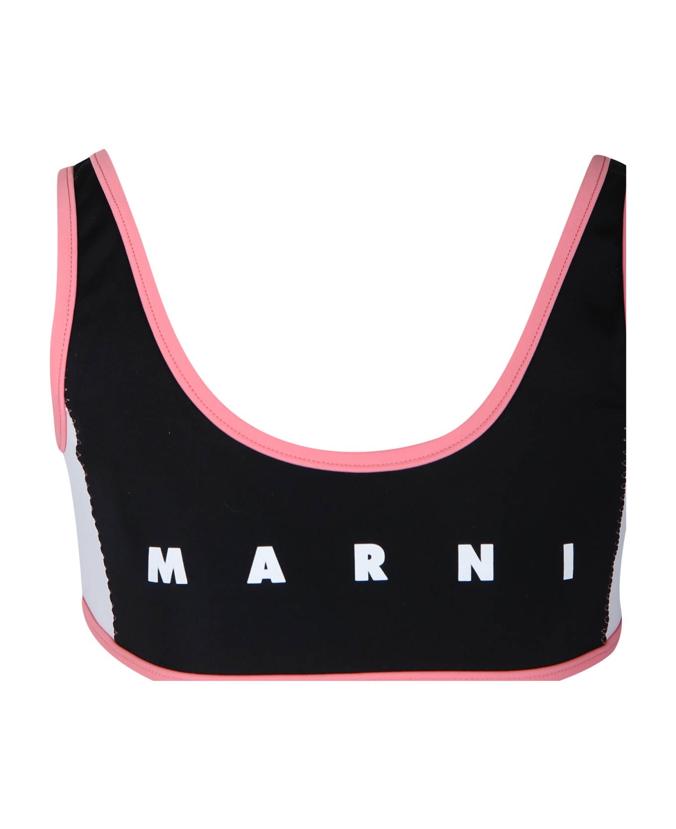 Marni Black Bikini For Girl With Logo - Black